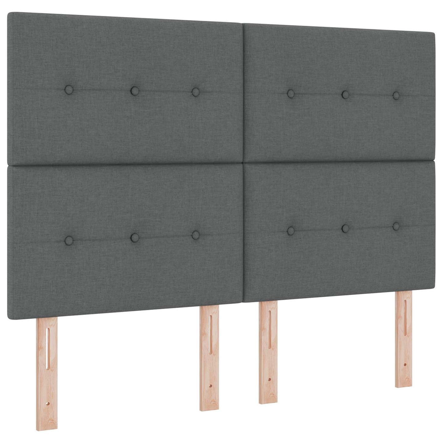 Óriási Ágy Matrac és LED világítással Sötétszürke 160 x 200 cm