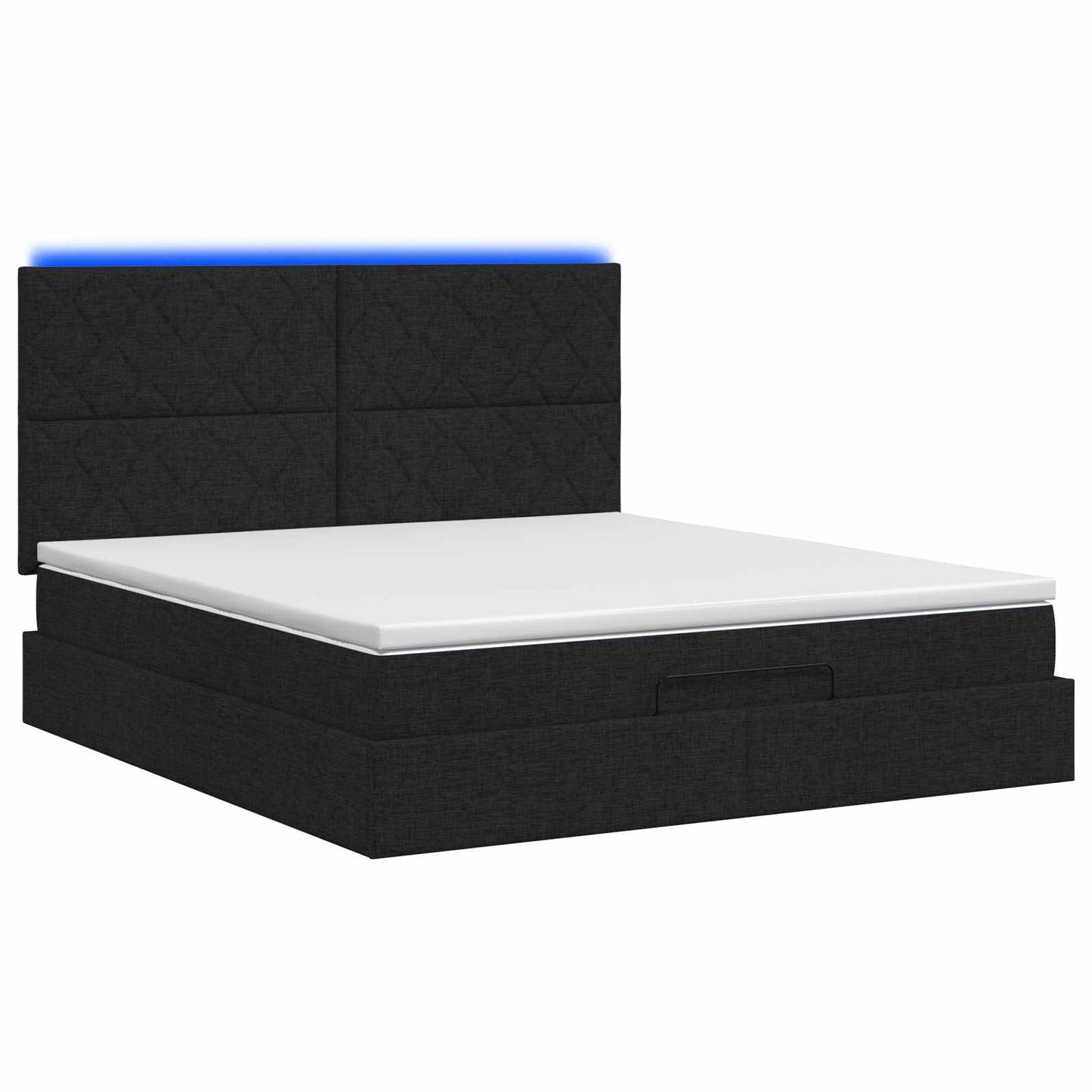 Óriási Ágy Matrac és LED világítással Fekete 160 x 200 cm