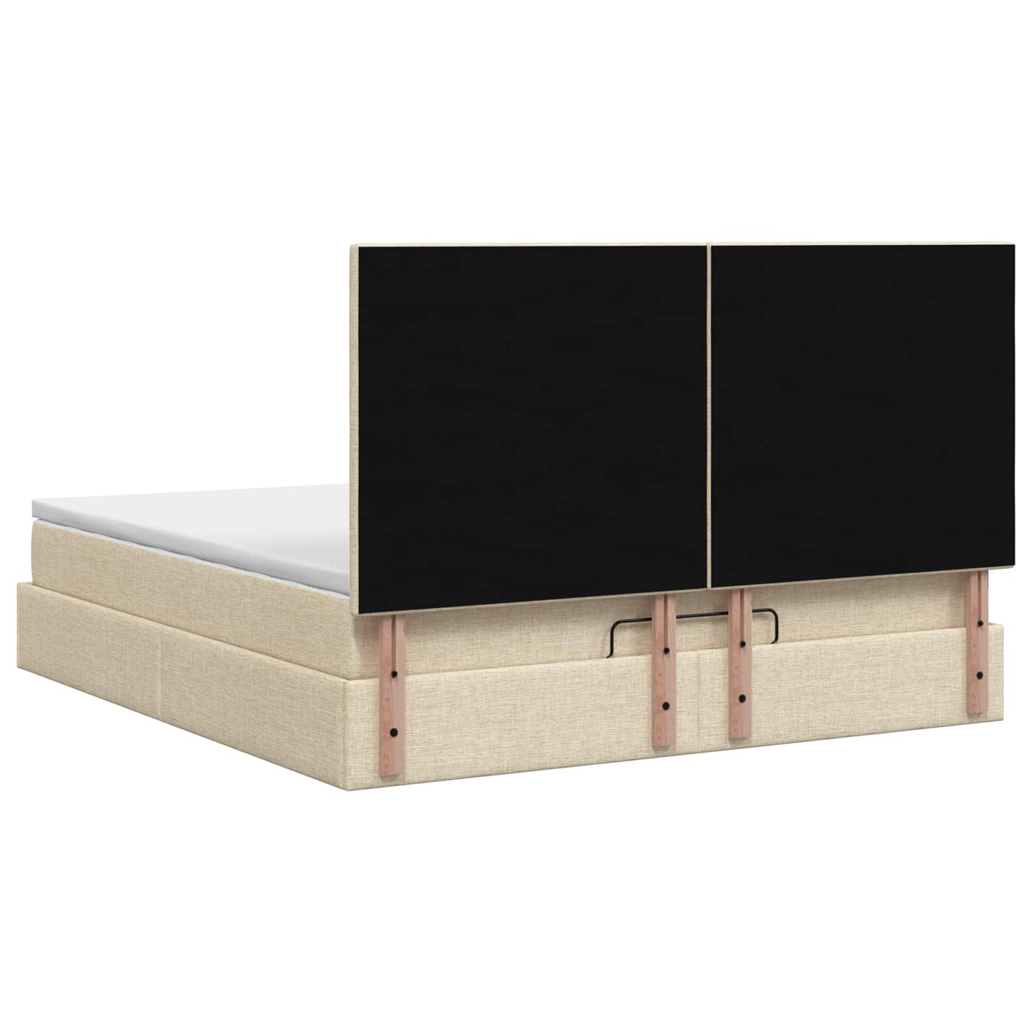 Óriási Ágy Matrac és LED világítással Krémszínű 180 x 200 cm