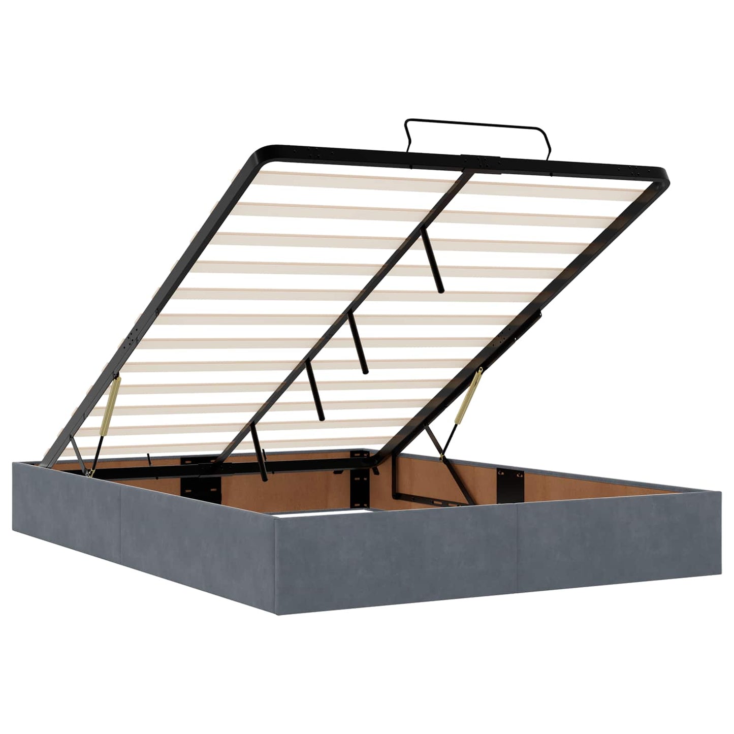 Óriási Ágy Matrac és LED világítással Sötétszürke 160 x 200 cm