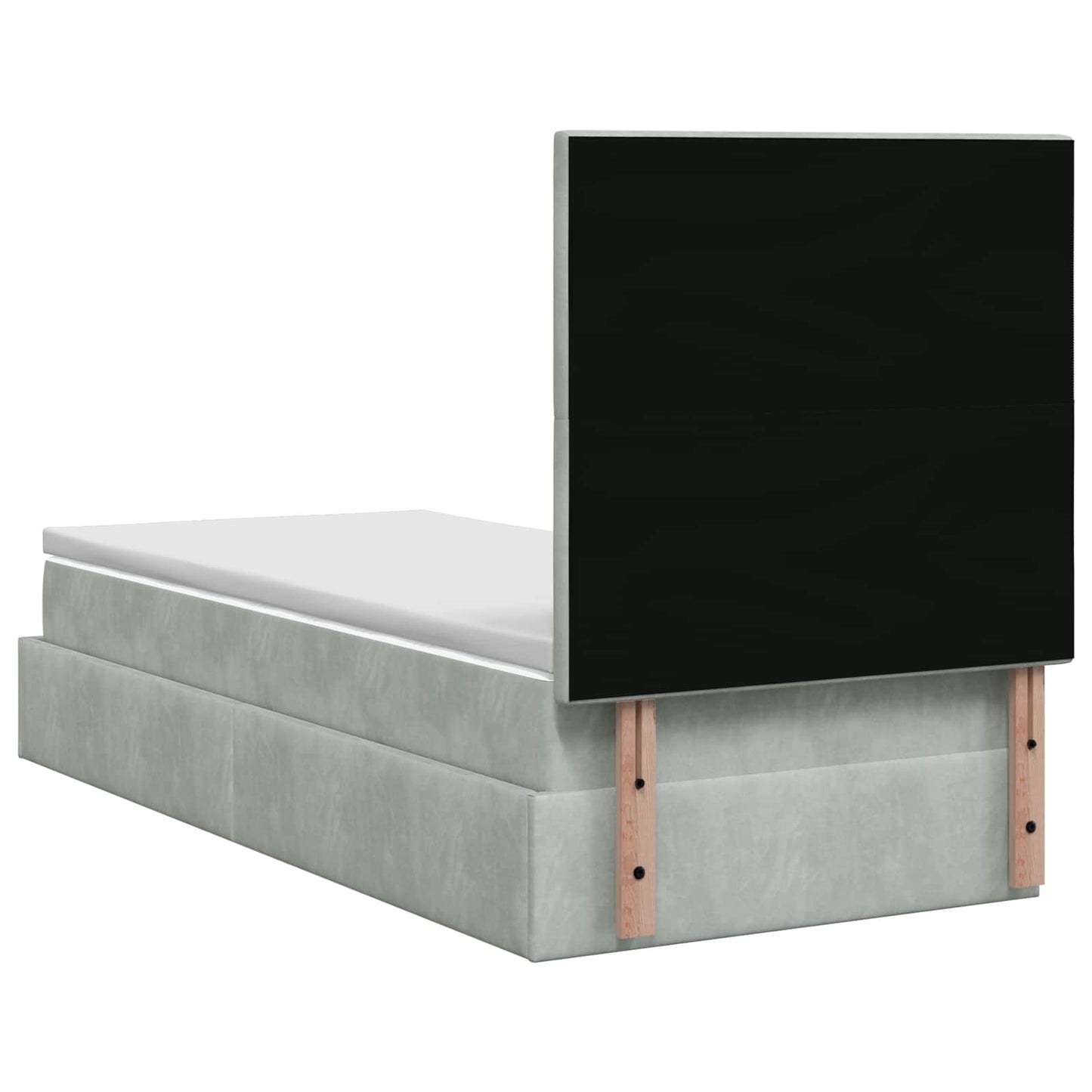 Óriási Ágy Matrac és LED világítással Világosszürke 80 x 200 cm