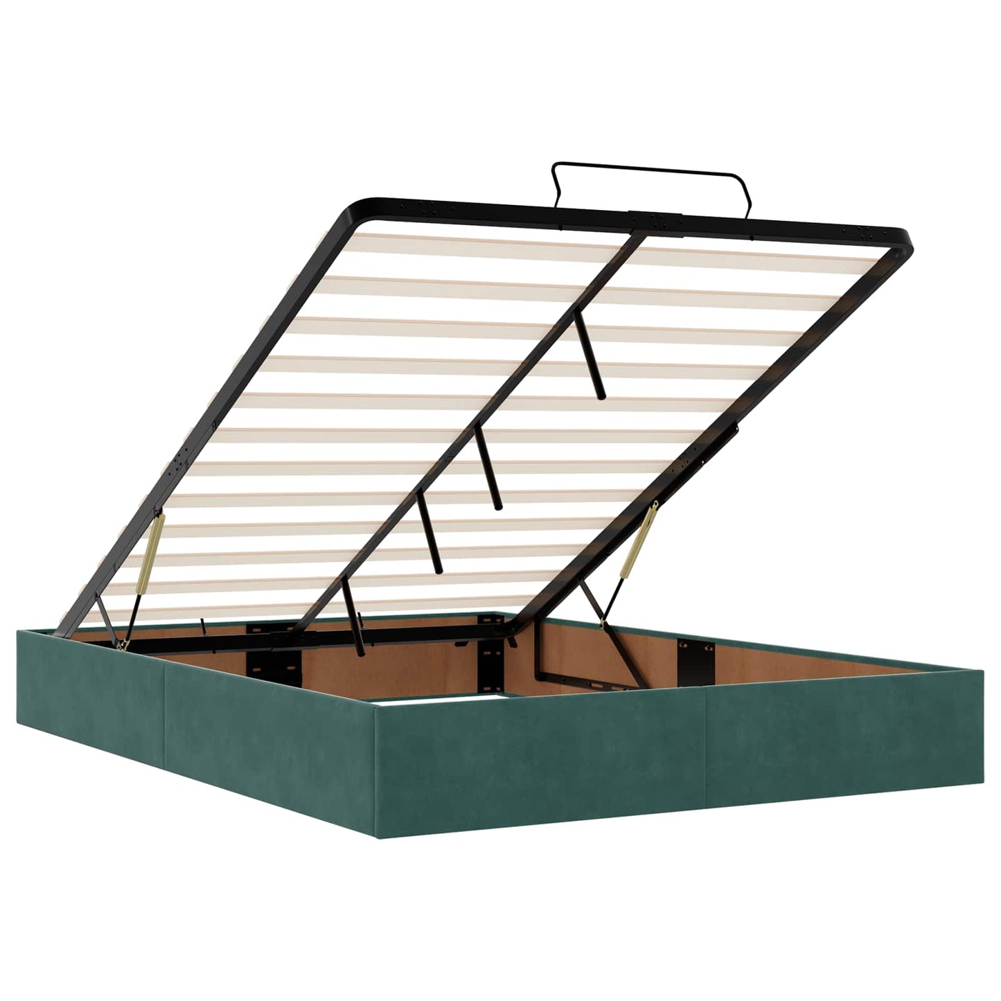 Óriási Ágy Matrac és LED világítással Sötétzöld 140 x 200 cm