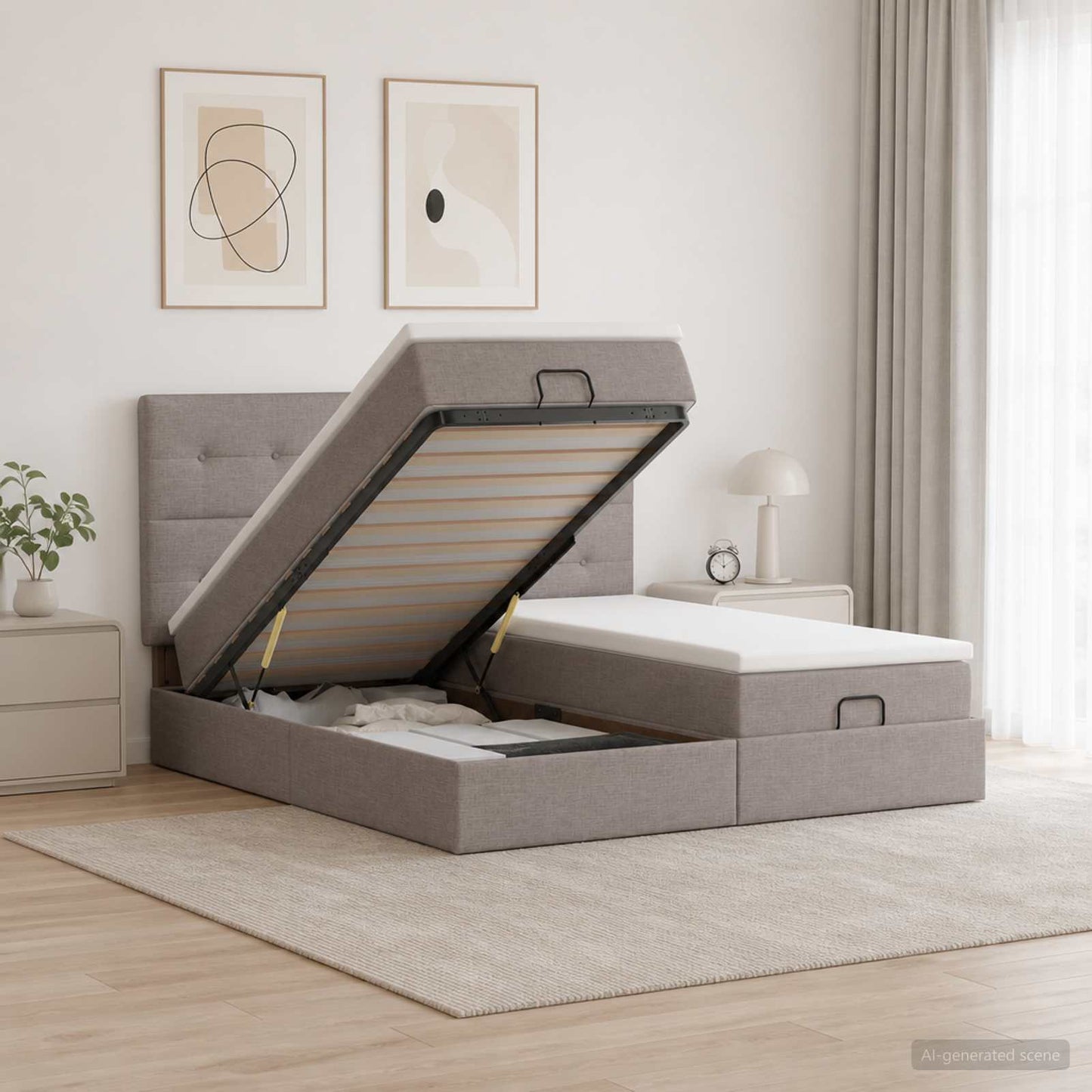 Óriáságy matraccal fejtámlával 2 db Tópszínű Szövet