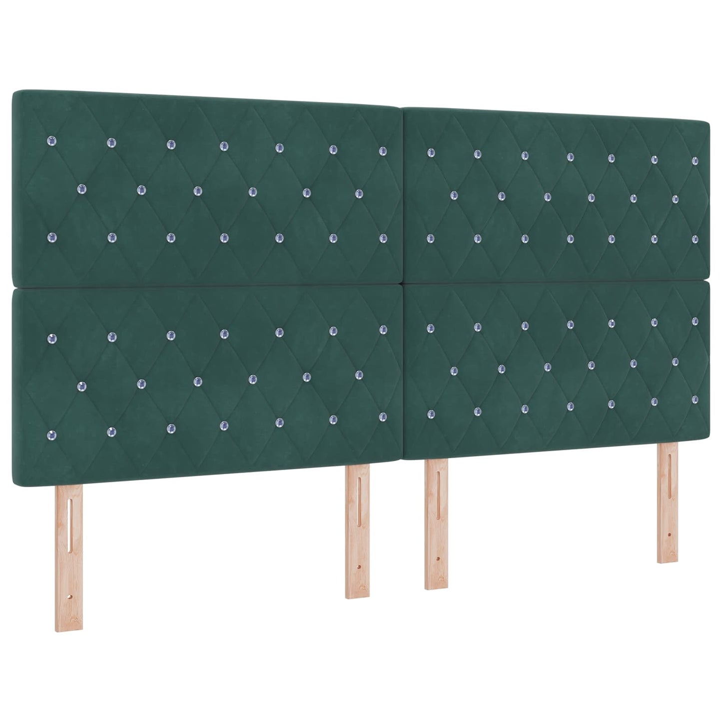 Óriási Ágy Matrac és LED világítással Sötétzöld 180 x 200 cm