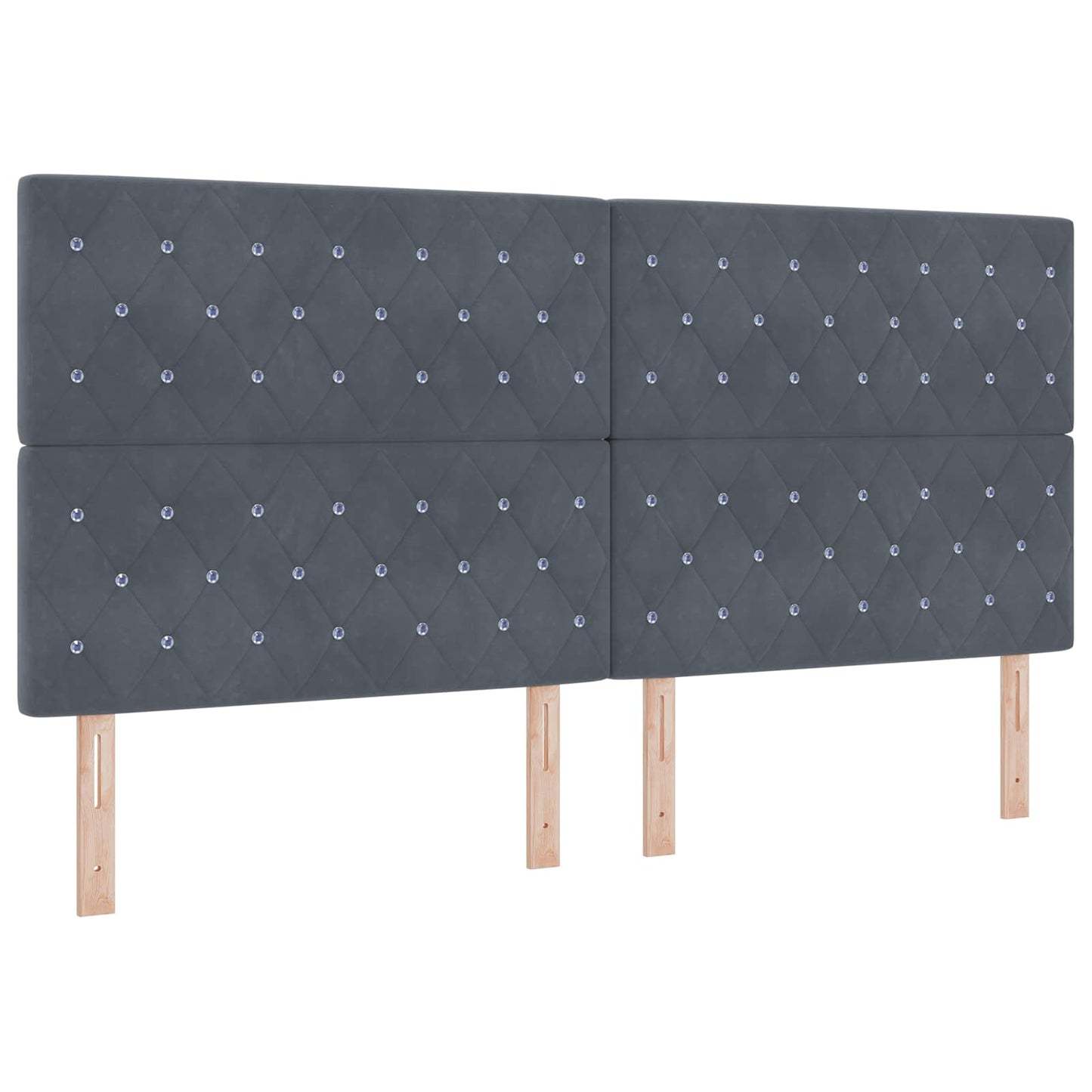 Óriási Ágy Matrac és LED világítással Sötétszürke 200 x 200 cm