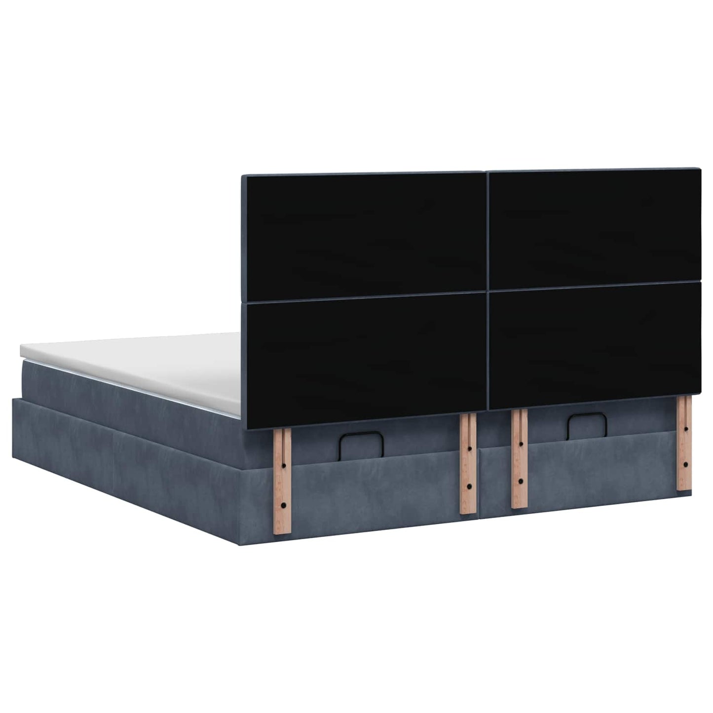 Óriási Ágy Matrac és LED világítással Sötétszürke 180 x 200 cm