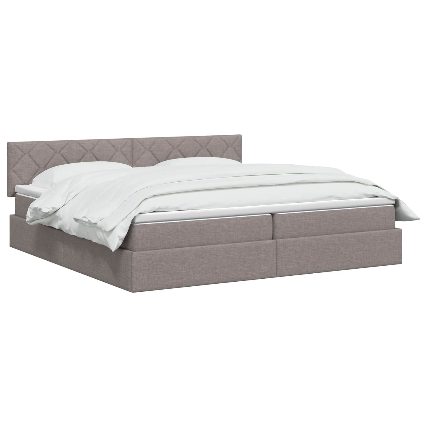 Ágy tárolóval és matraccal Tópszínű 200 x 200 cm Bársony
