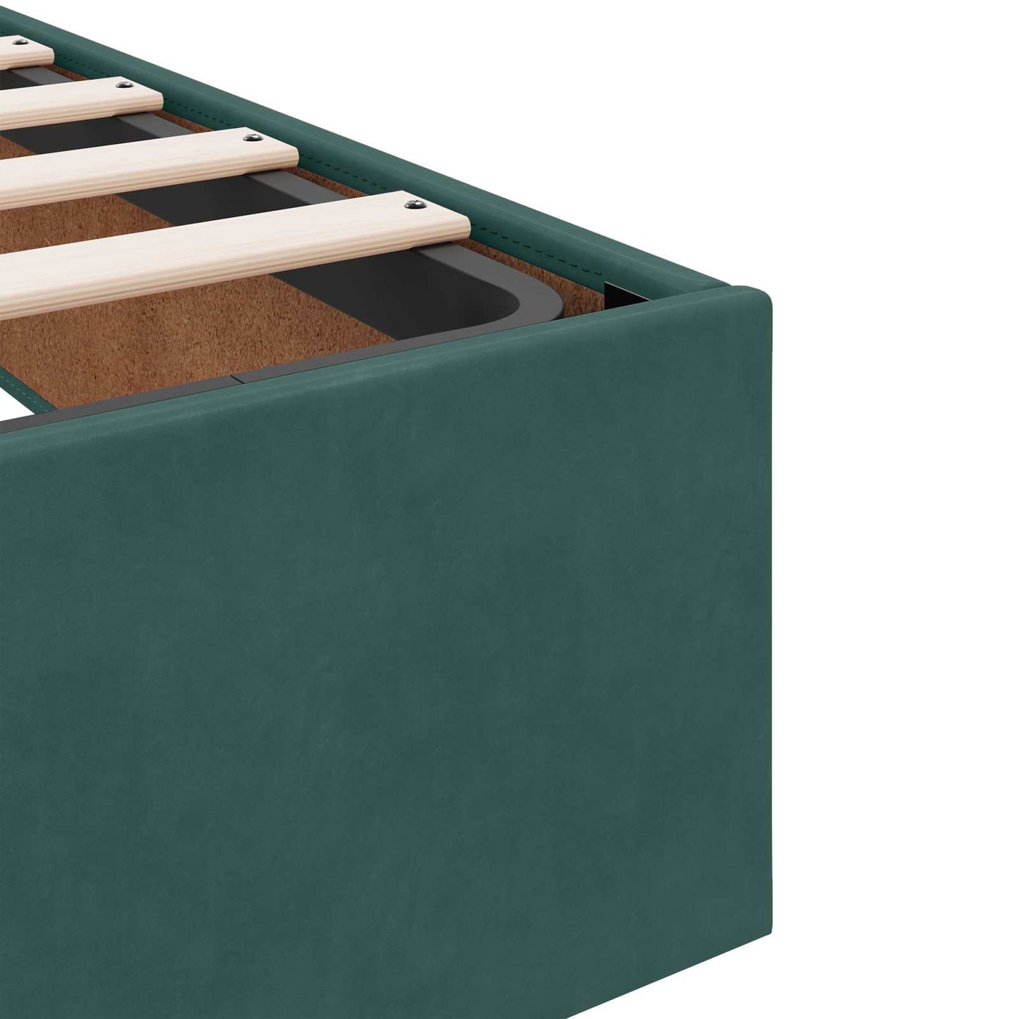 Tárolós Ágy fejtámlával Sötétzöld 180 x 200 cm Bársony