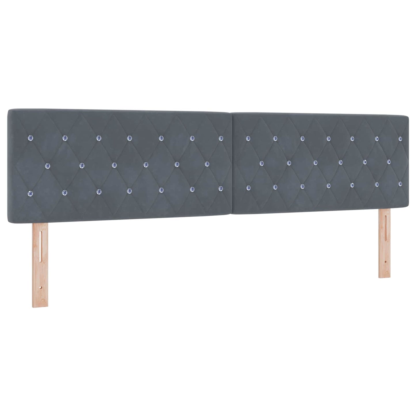 LED tárolós ágy matraccal Sötétszürke 180 x 200 cm Bársony