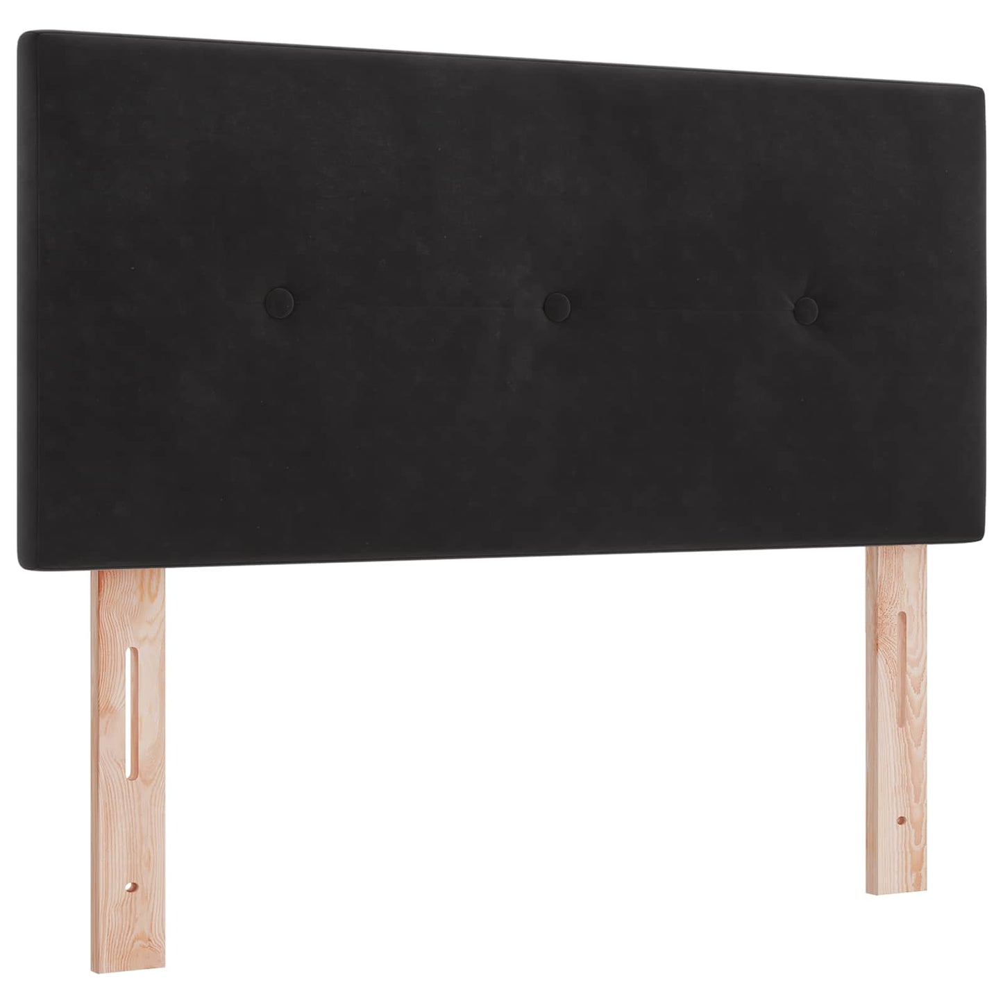 LED tárolós ágy matraccal Fekete 90 x 200 cm Bársony
