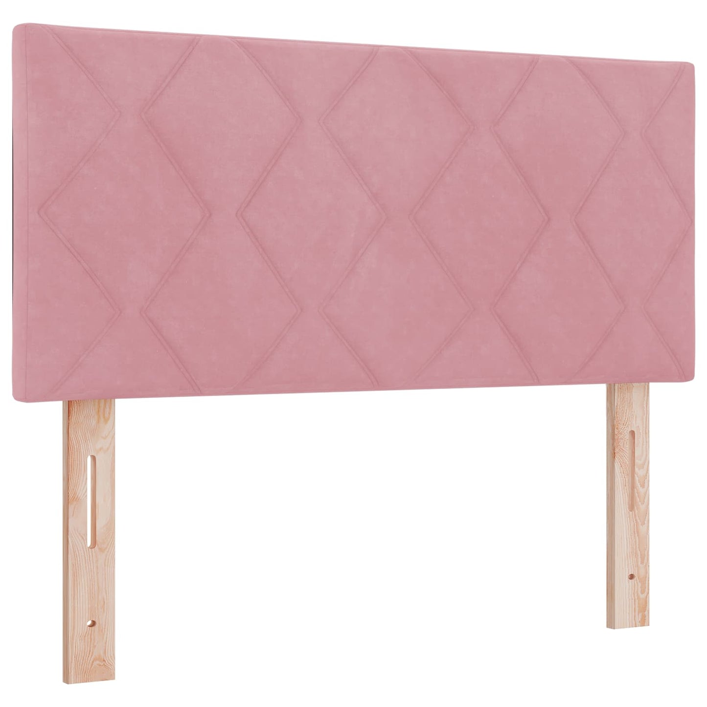 LED tárolós ágy matraccal Rózsaszín 90 x 190 cm Bársony