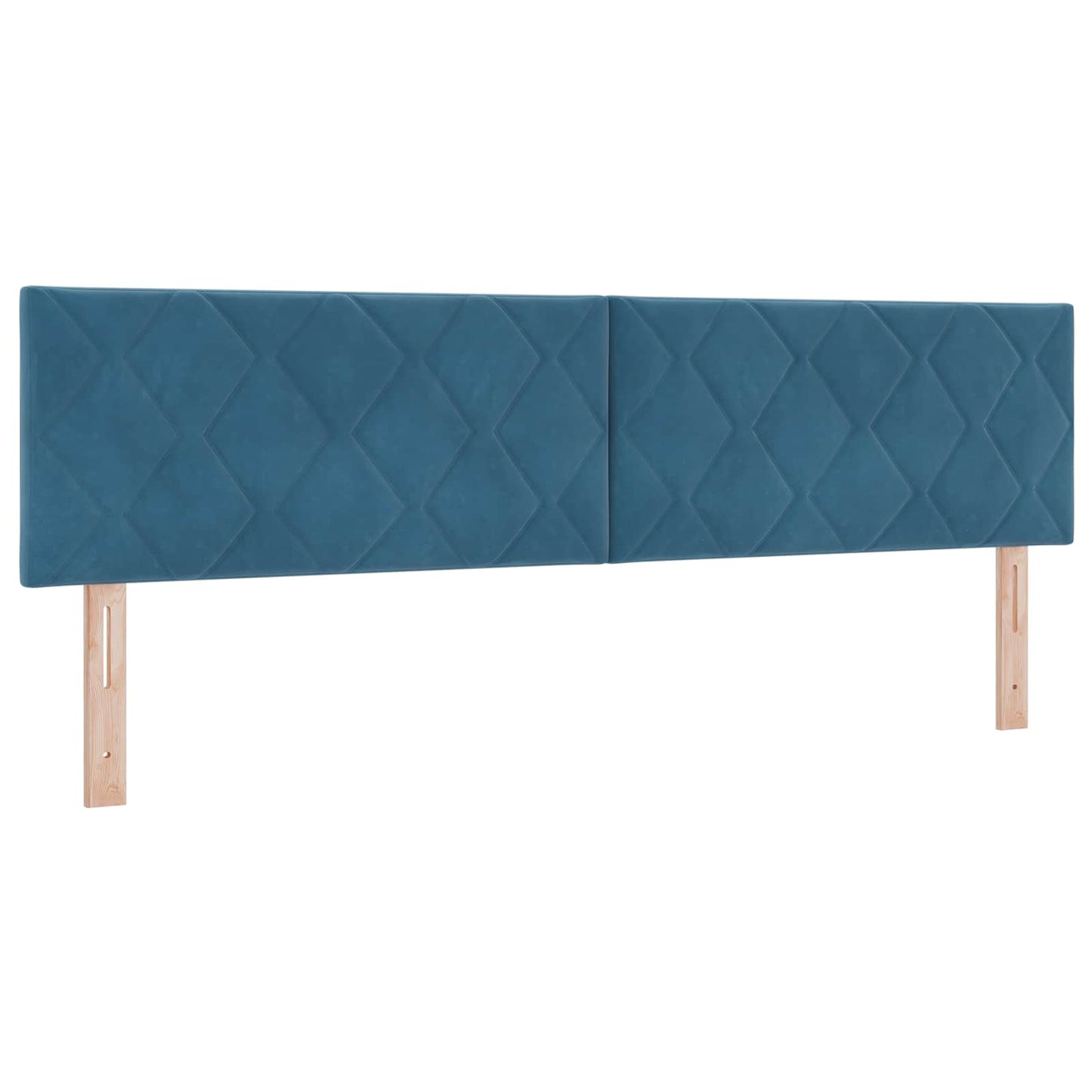 LED tárolós ágy matraccal Sötét kék 180 x 200 cm Bársony