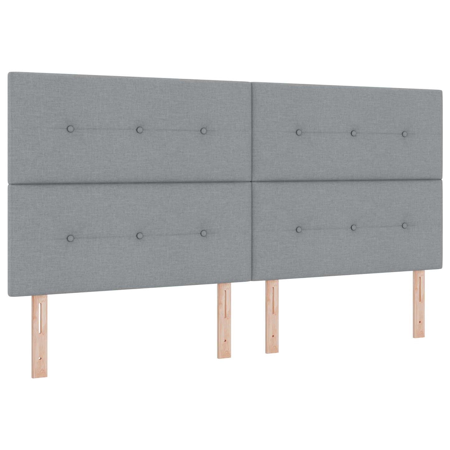 LED tárolós ágy matraccal Világosszürke 200 x 200 cm Szövet