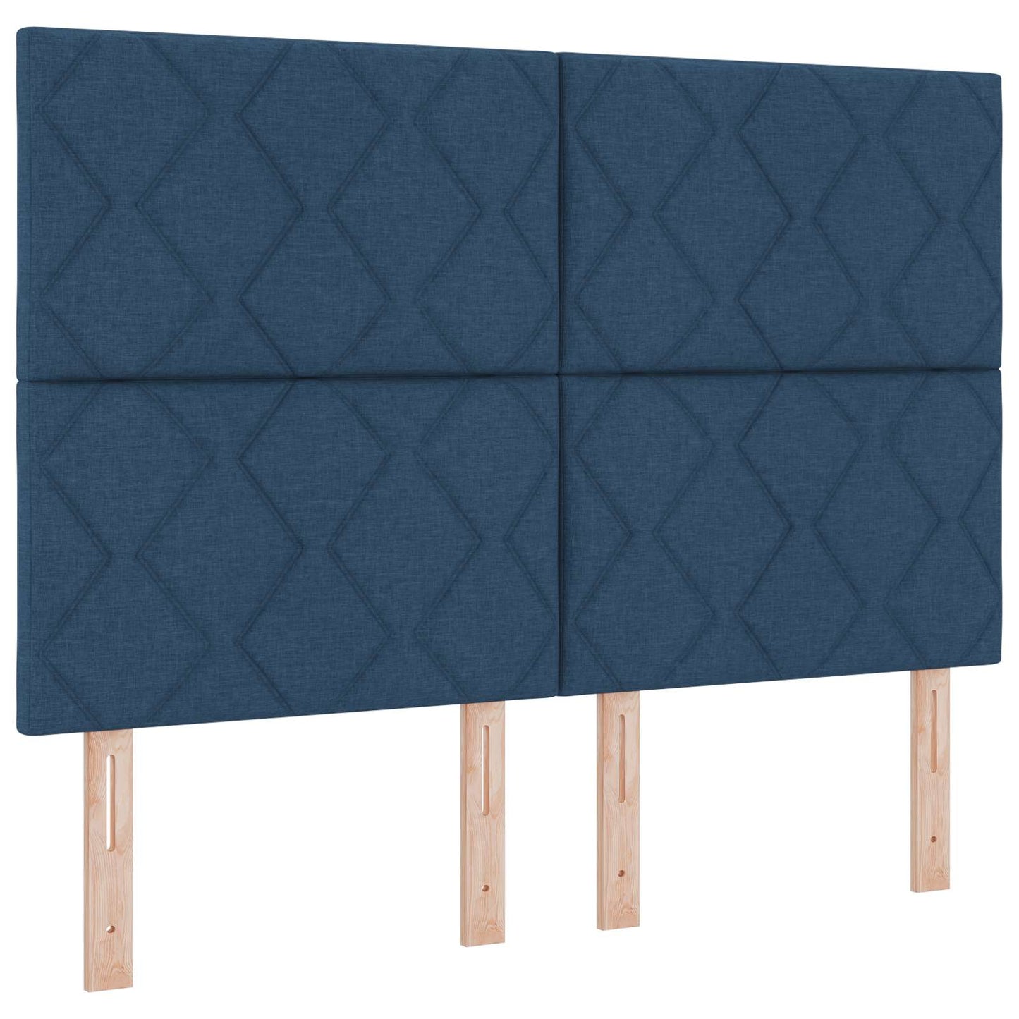 LED tárolós ágy matraccal Kék 160 x 200 cm Szövet