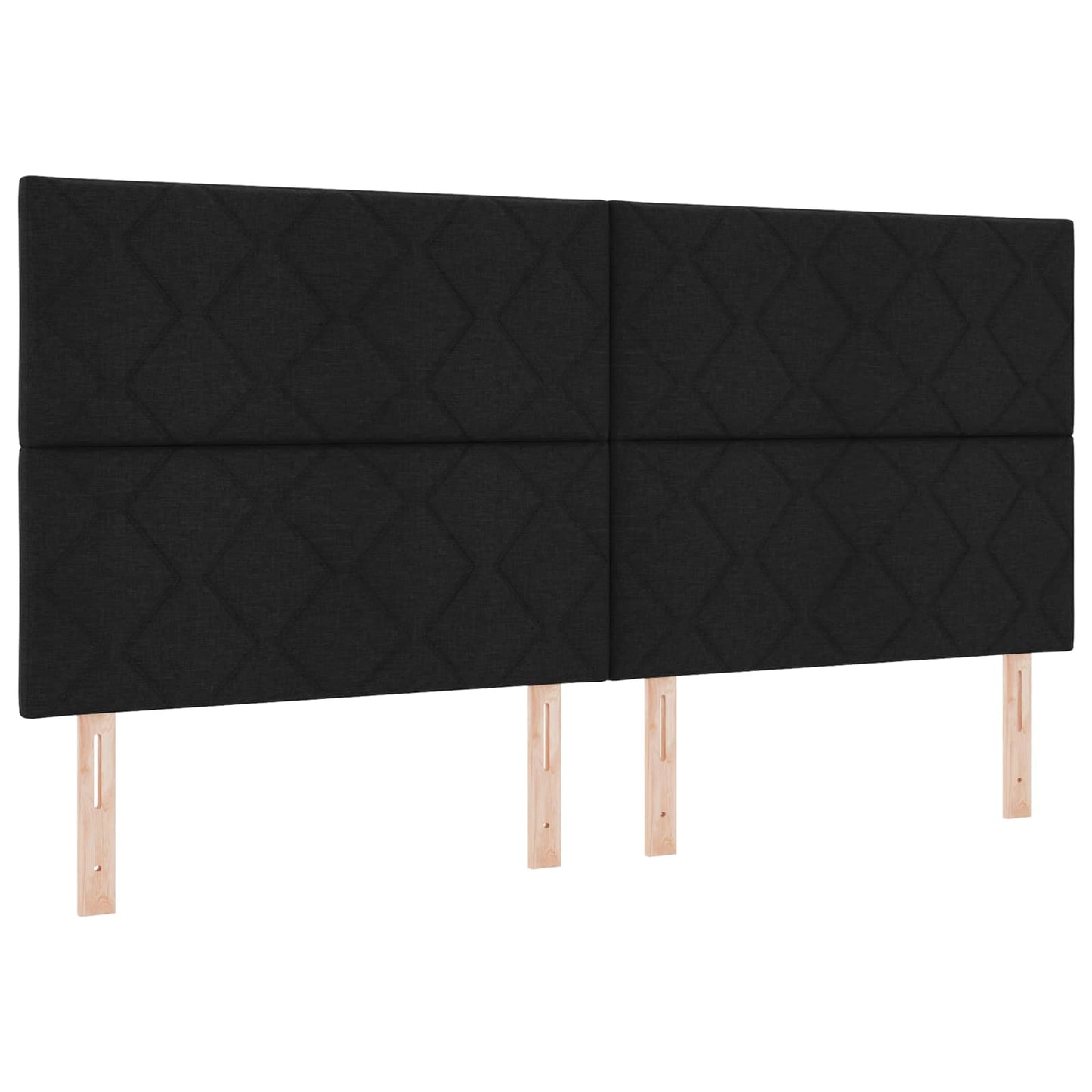 LED tárolós ágy matraccal Fekete 200 x 200 cm Szövet