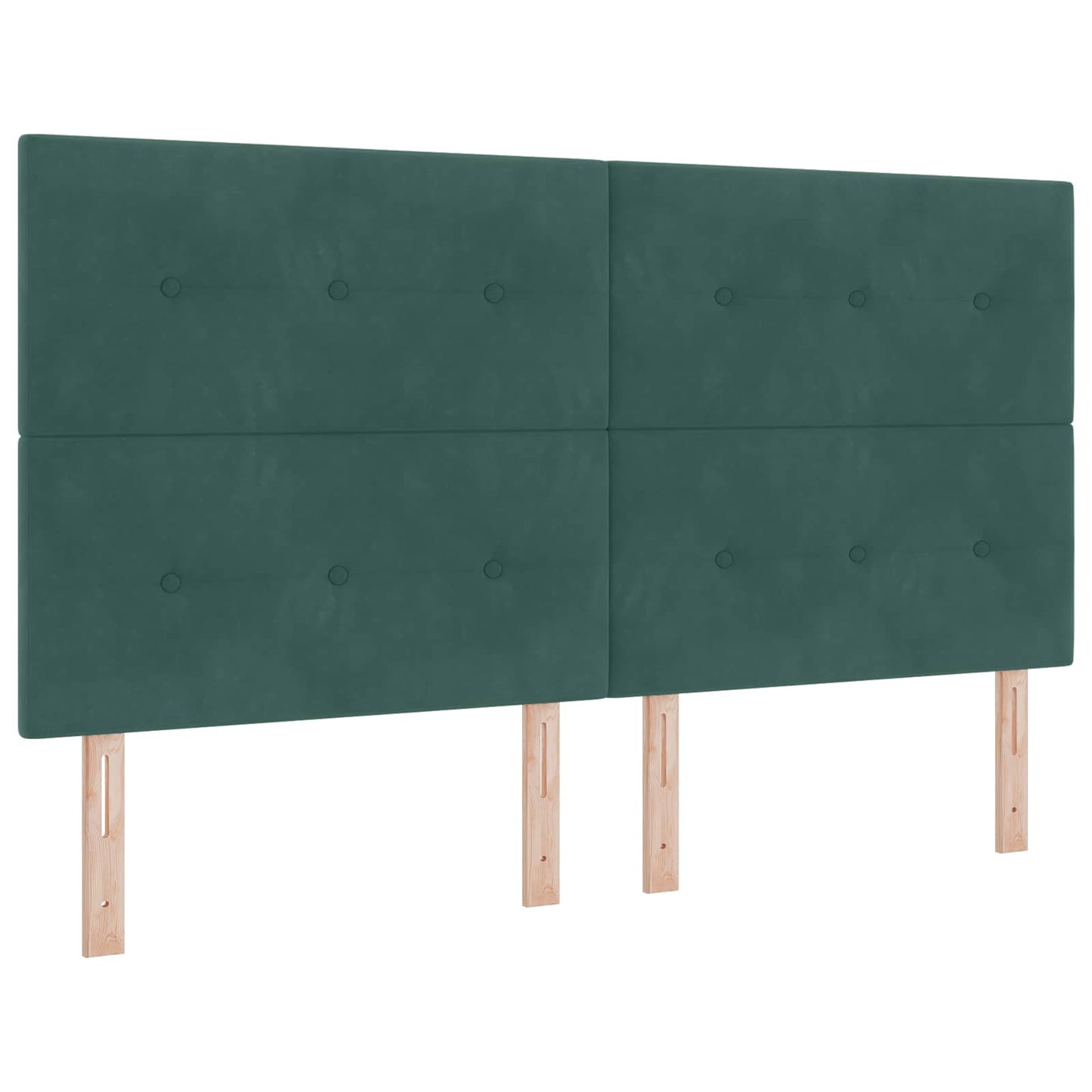 LED tárolós ágy matraccal Sötétzöld 180 x 200 cm Bársony