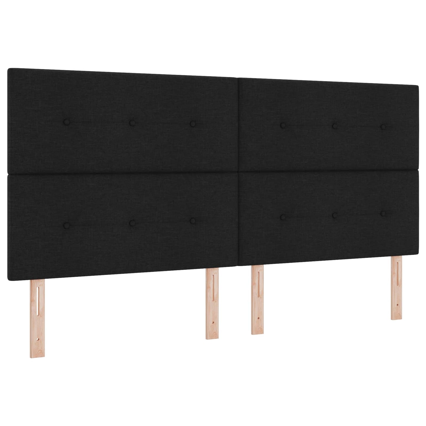 LED tárolós ágy matraccal Fekete 200 x 200 cm Szövet