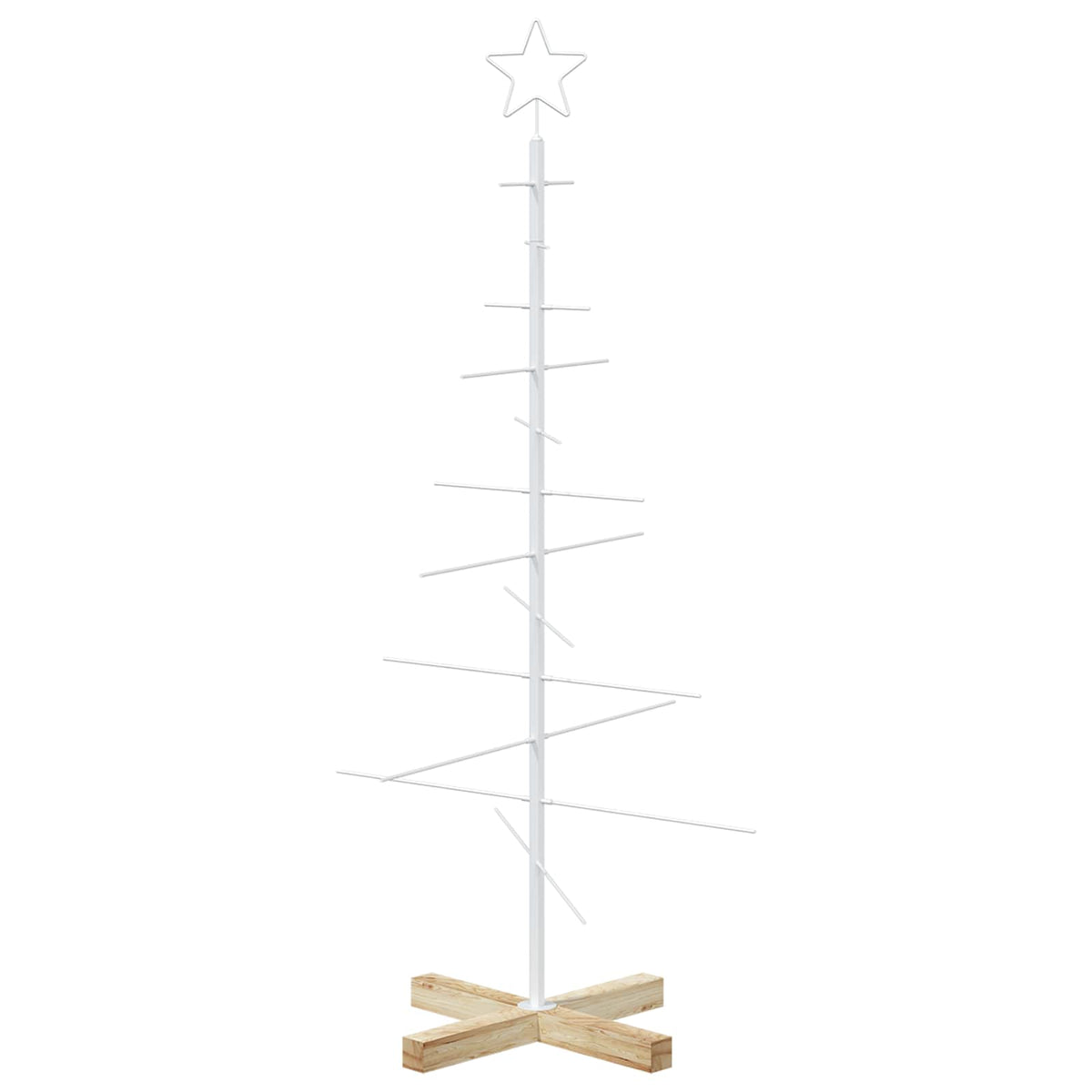 Fém karácsonyfa állvánnyal KUOPIO 120 cm Acél Fehér