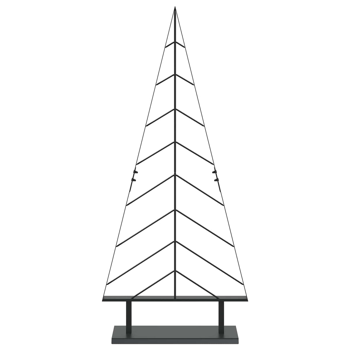Fém karácsonyfa állvánnyal KUOPIO 125 cm Acél Fekete