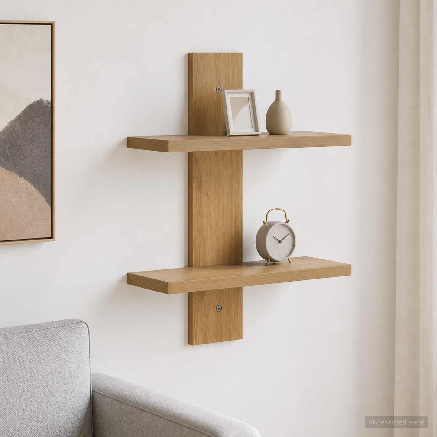 Falpolc Kézműves Tölgy 30 x 13,5 x 43 cm Szerelt Fa