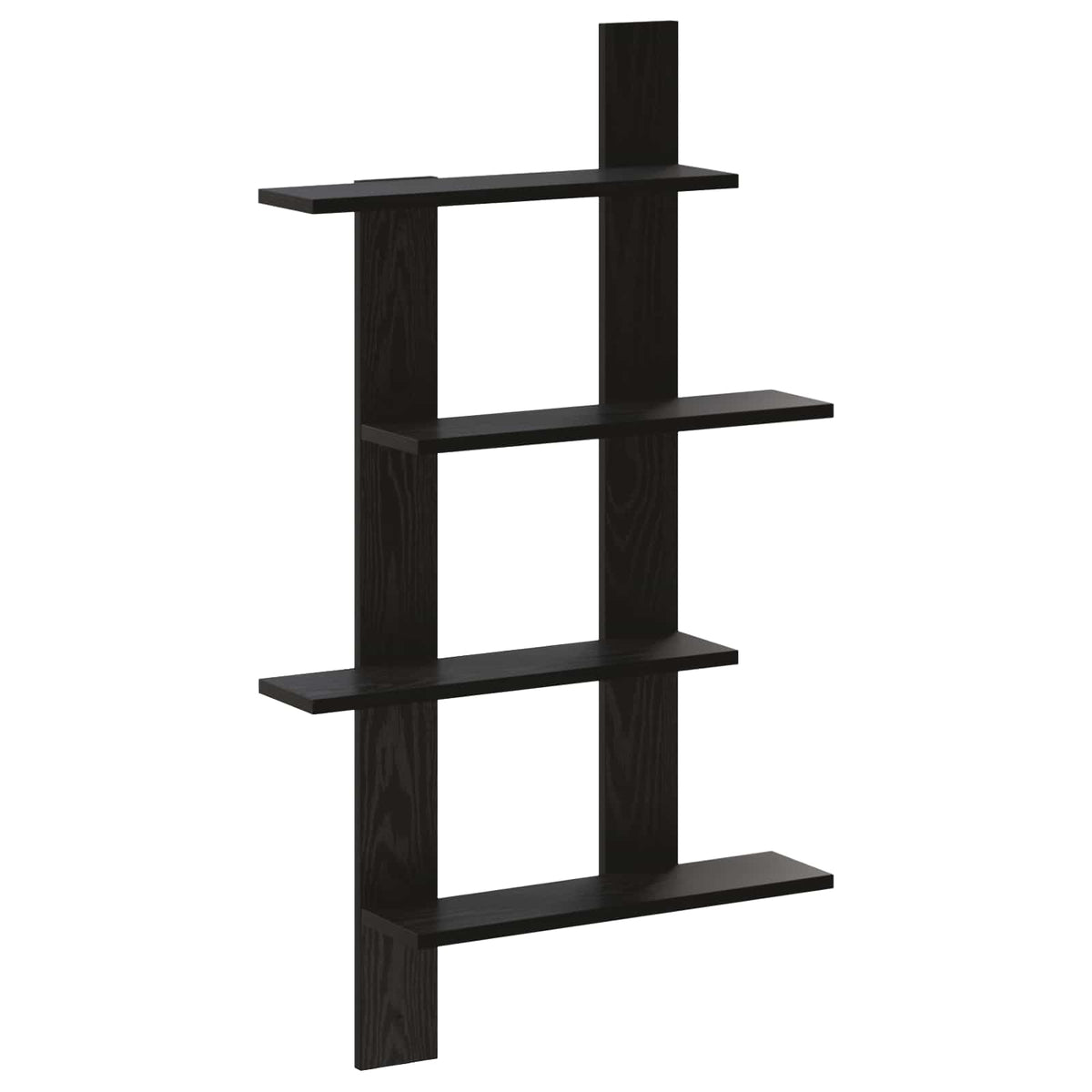 Falpolc Fekete Tölgy 61 x 13,5 x 105 cm Szerelt Fa