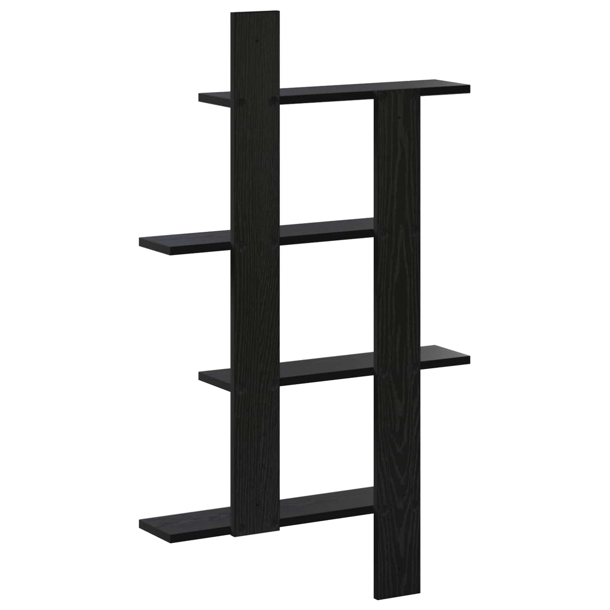 Falpolc Fekete Tölgy 61 x 13,5 x 105 cm Szerelt Fa