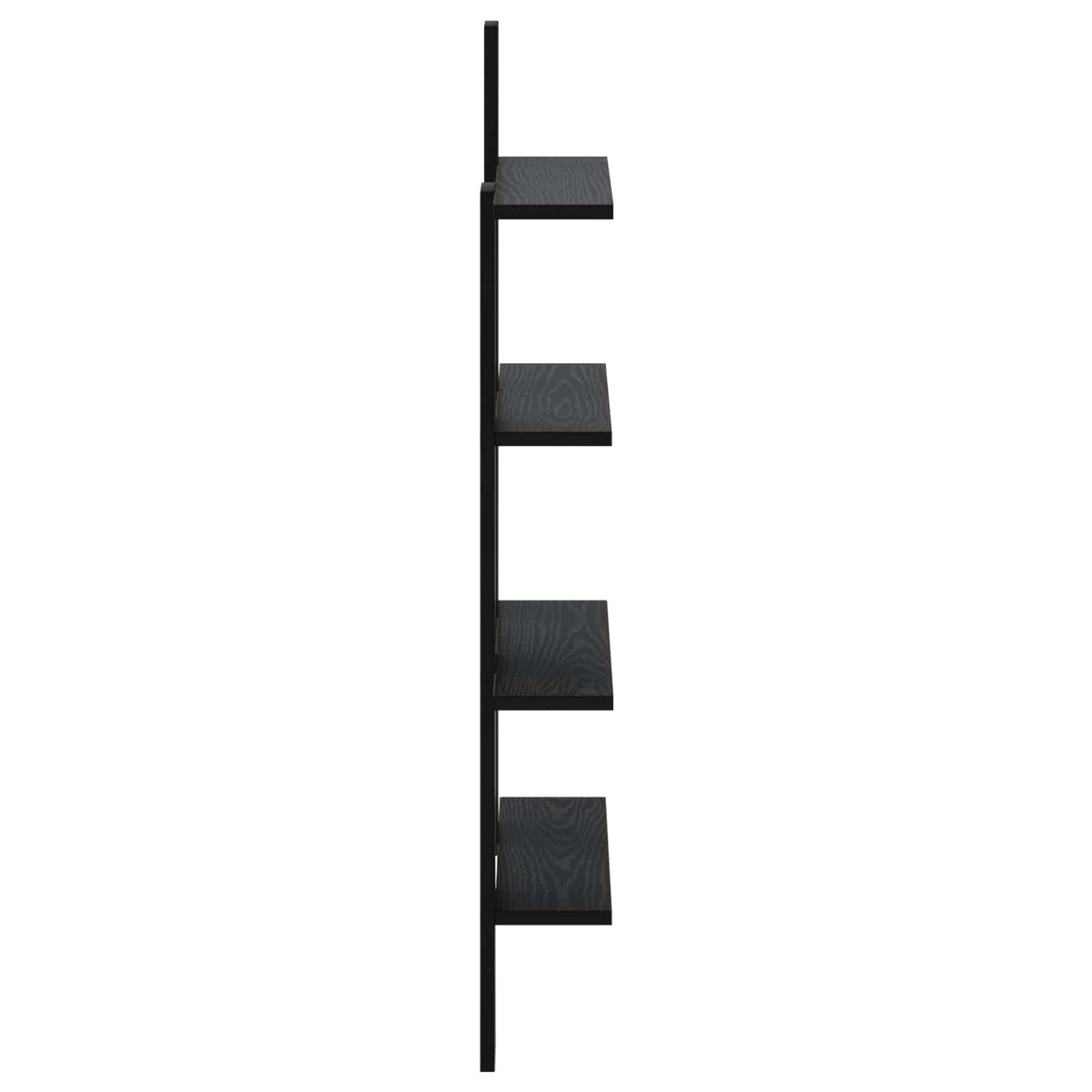 Falpolc Fekete Tölgy 61 x 13,5 x 105 cm Szerelt Fa