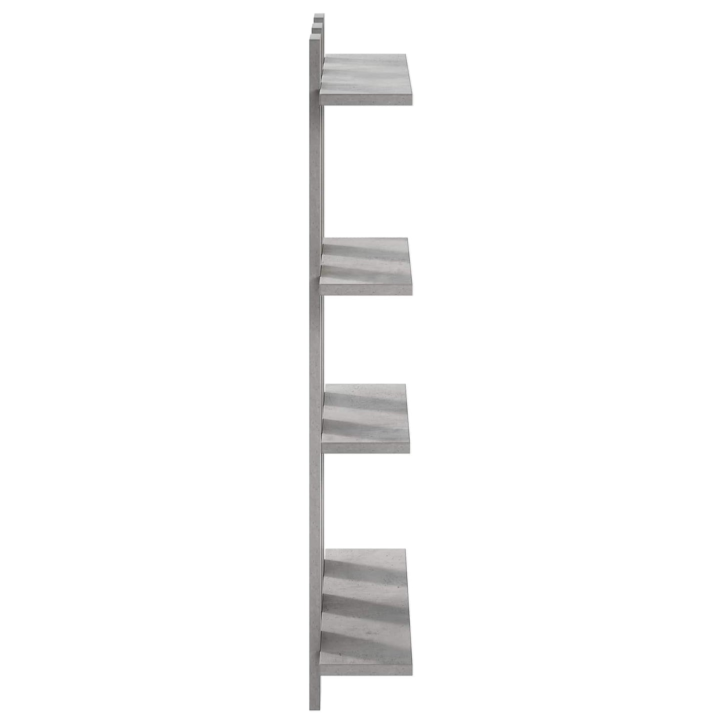 Falpolc Betonszürke 61 x 13,5 x 88 cm Szerelt Fa