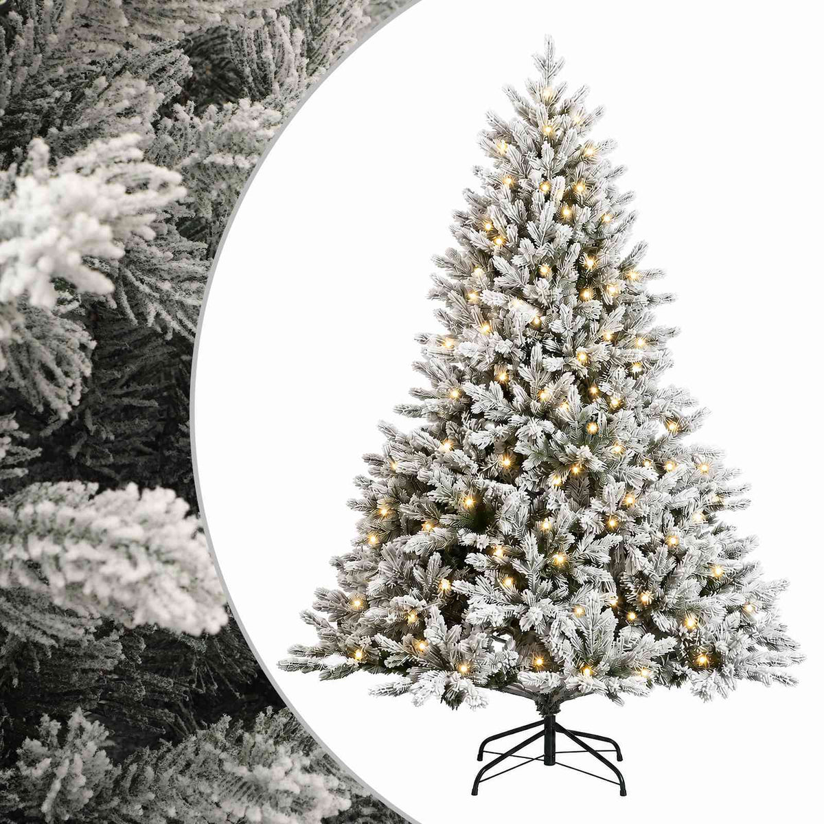 Műanyag Hajtogatós Karácsonyfa 120 cm 150 LED Meleg fehér
