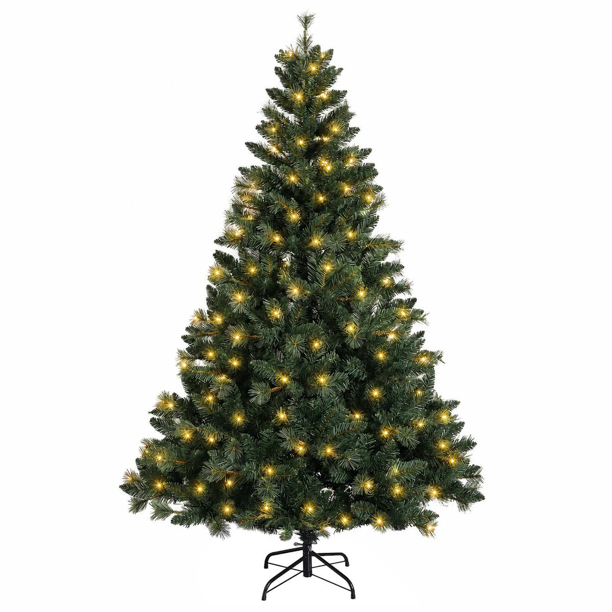 Műanyag Hajtogatós Karácsonyfa 150 cm 150 LED Meleg fehér