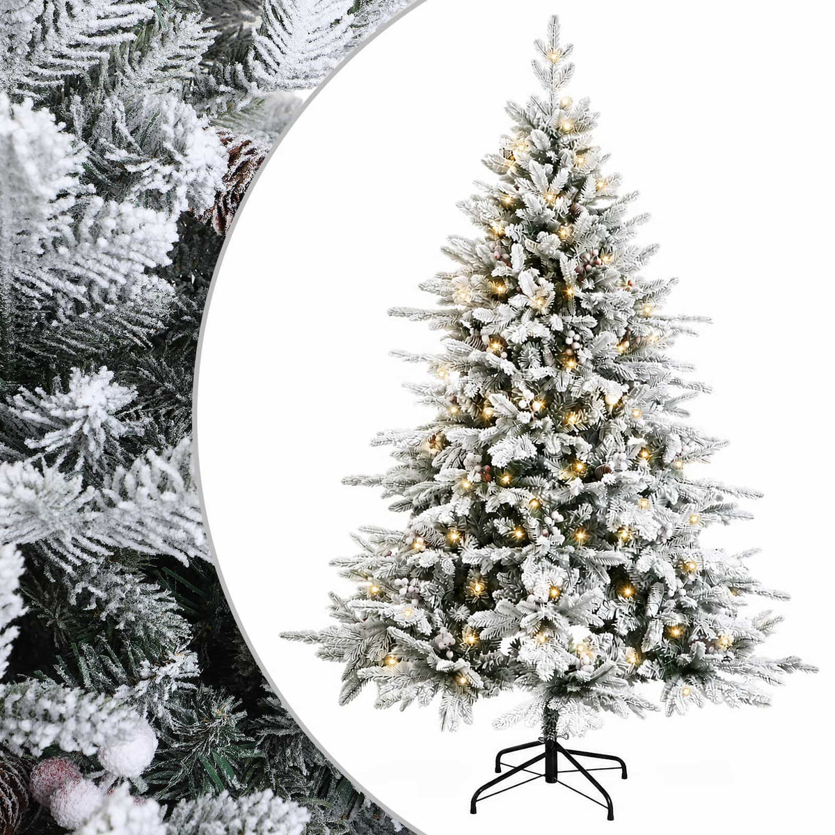 Műanyag Hajtogatós Karácsonyfa 150 cm 150 LED Meleg fehér