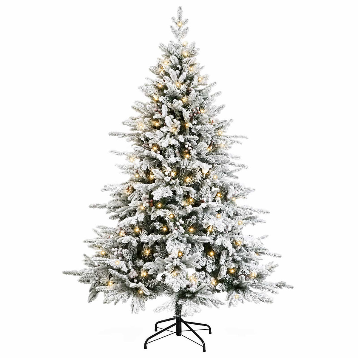 Műanyag Hajtogatós Karácsonyfa 150 cm 150 LED Meleg fehér