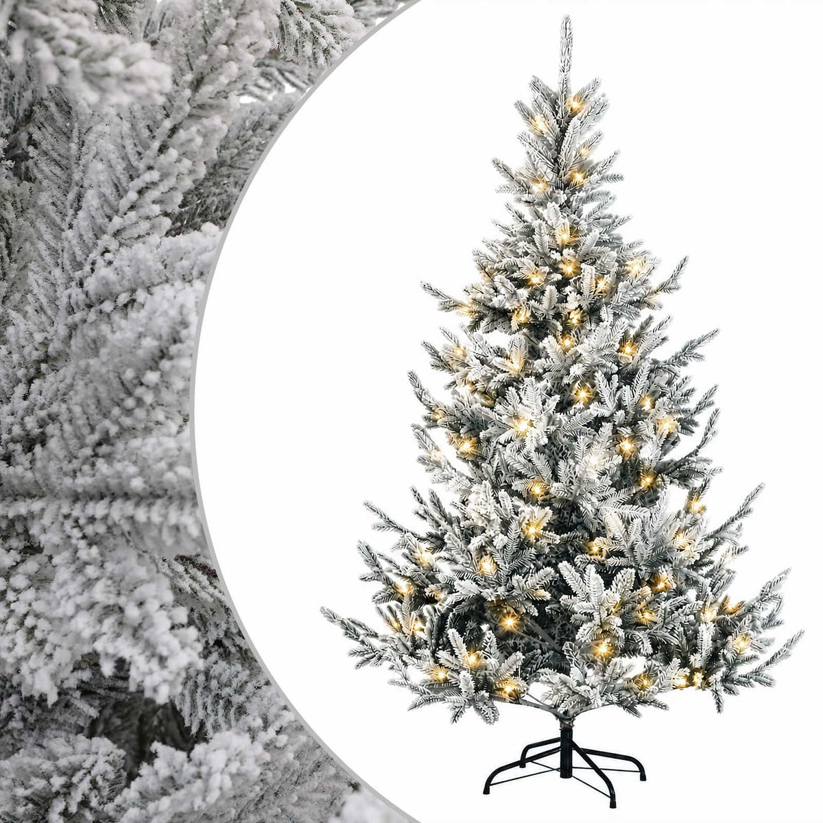 Műanyag Hajtogatós Karácsonyfa 150 cm 150 LED Meleg fehér