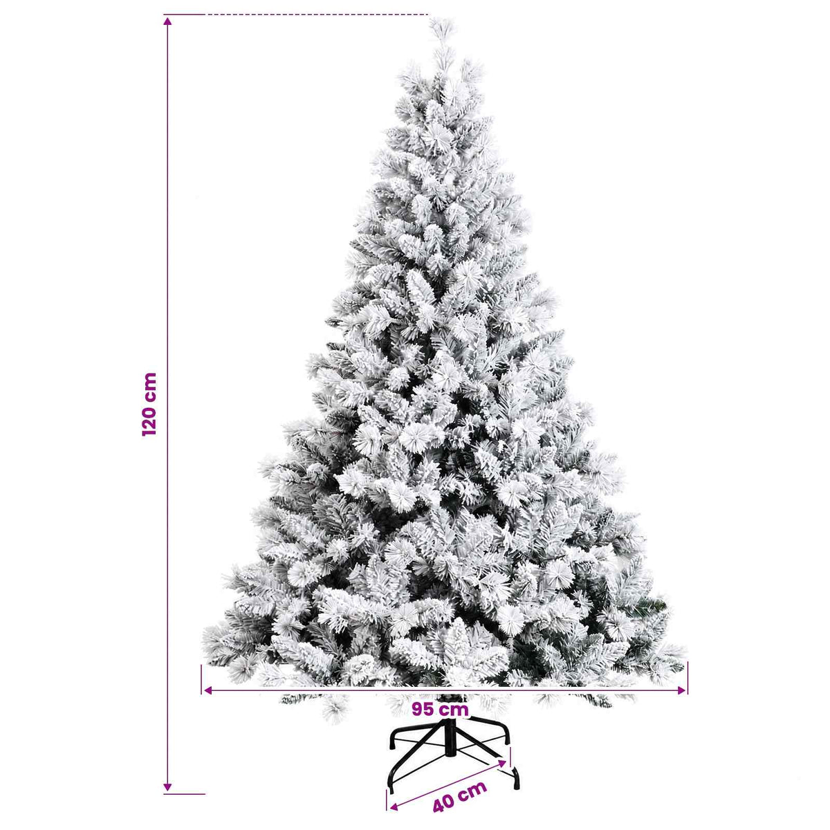 Műfenyő gömbökkel 120 cm 150 LED Meleg fehér PVC és fém