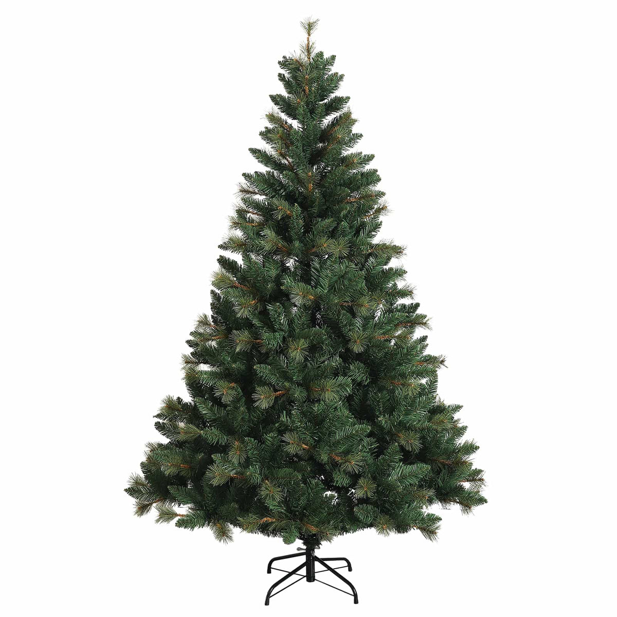 Műfenyő gömbökkel 240 cm 300 LED Meleg fehér PVC és fém Zöld