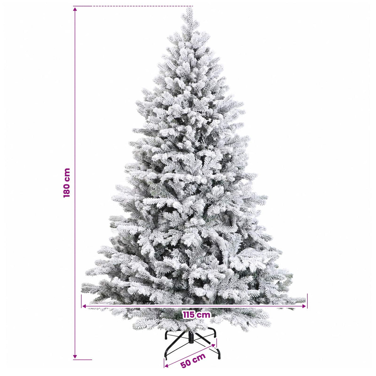Műkarácsonyfa gömbbel 180 cm 300 LED Meleg fehér PVC és fém