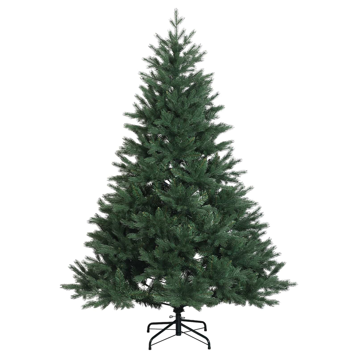 Műkarácsonyfa gömbbel 180 cm 300 LED Meleg fehér PVC és fém