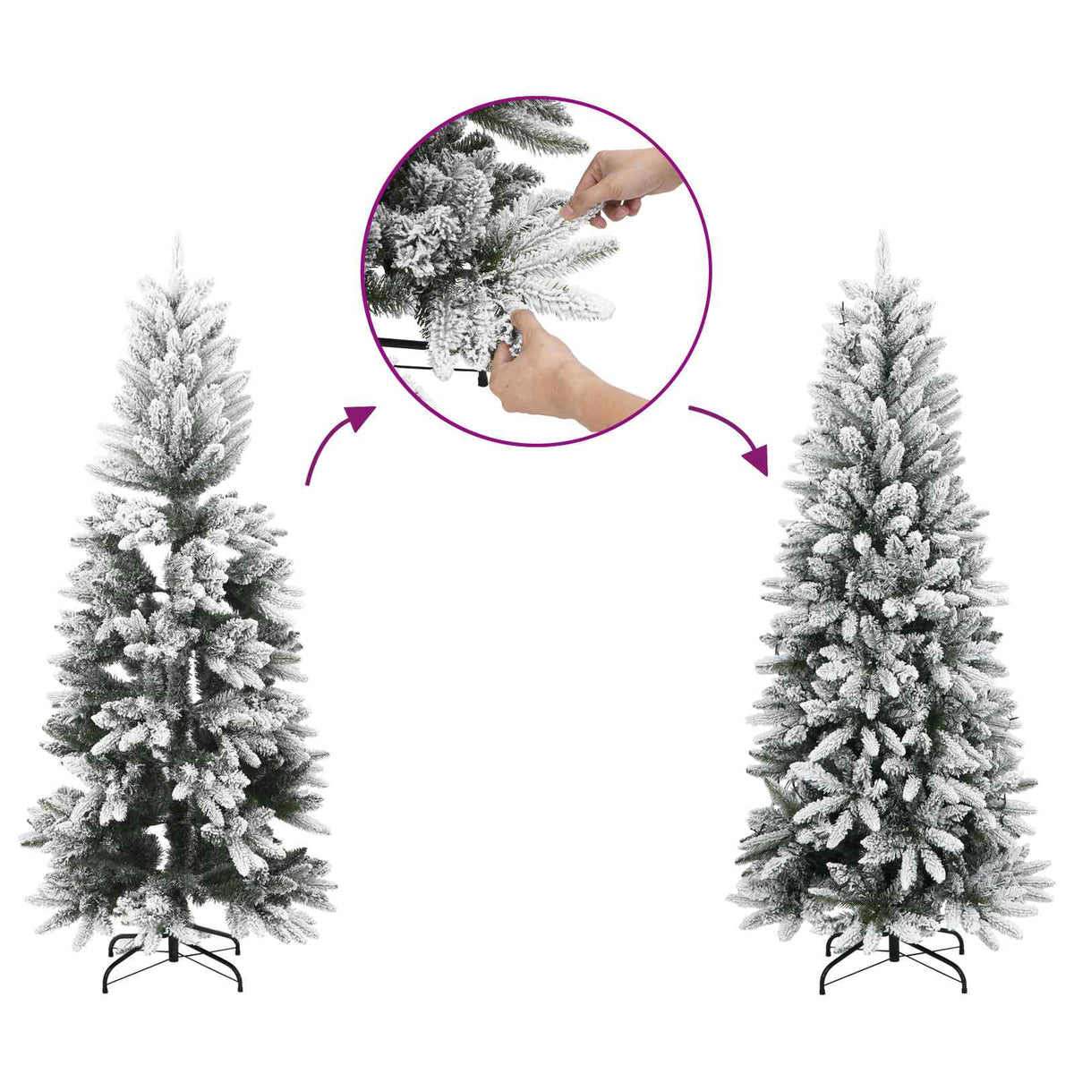 Műkarácsonyfa gömbbel 240 cm 300 LED Meleg fehér PVC és fém