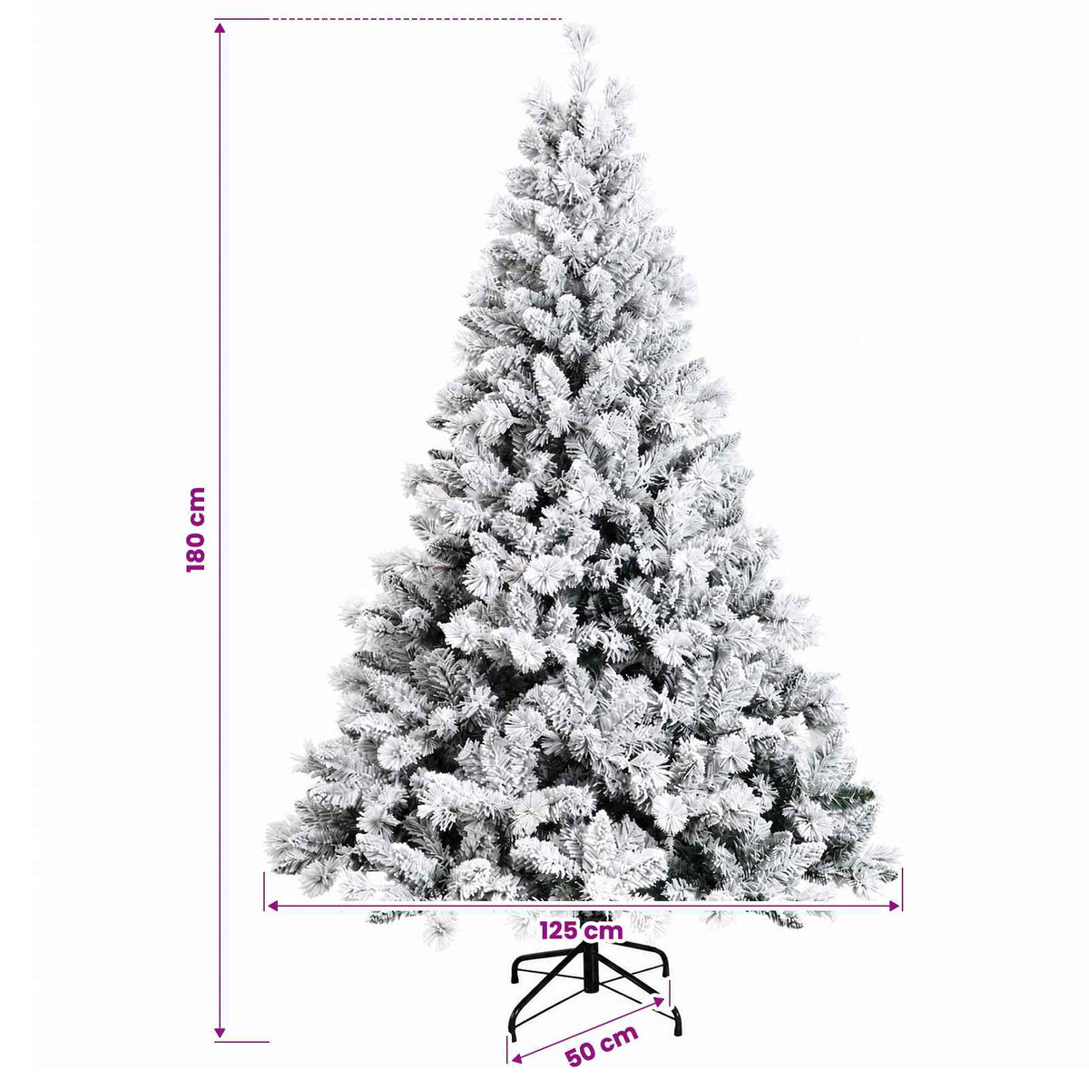Műfenyő gömbökkel 180 cm 300 LED Meleg fehér PVC és fém