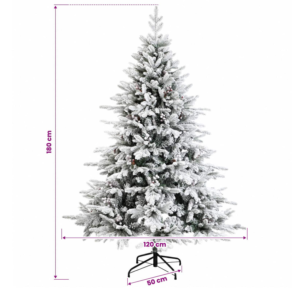 Műkarácsonyfa gömbbel 180 cm 300 LED Meleg fehér PVC és fém