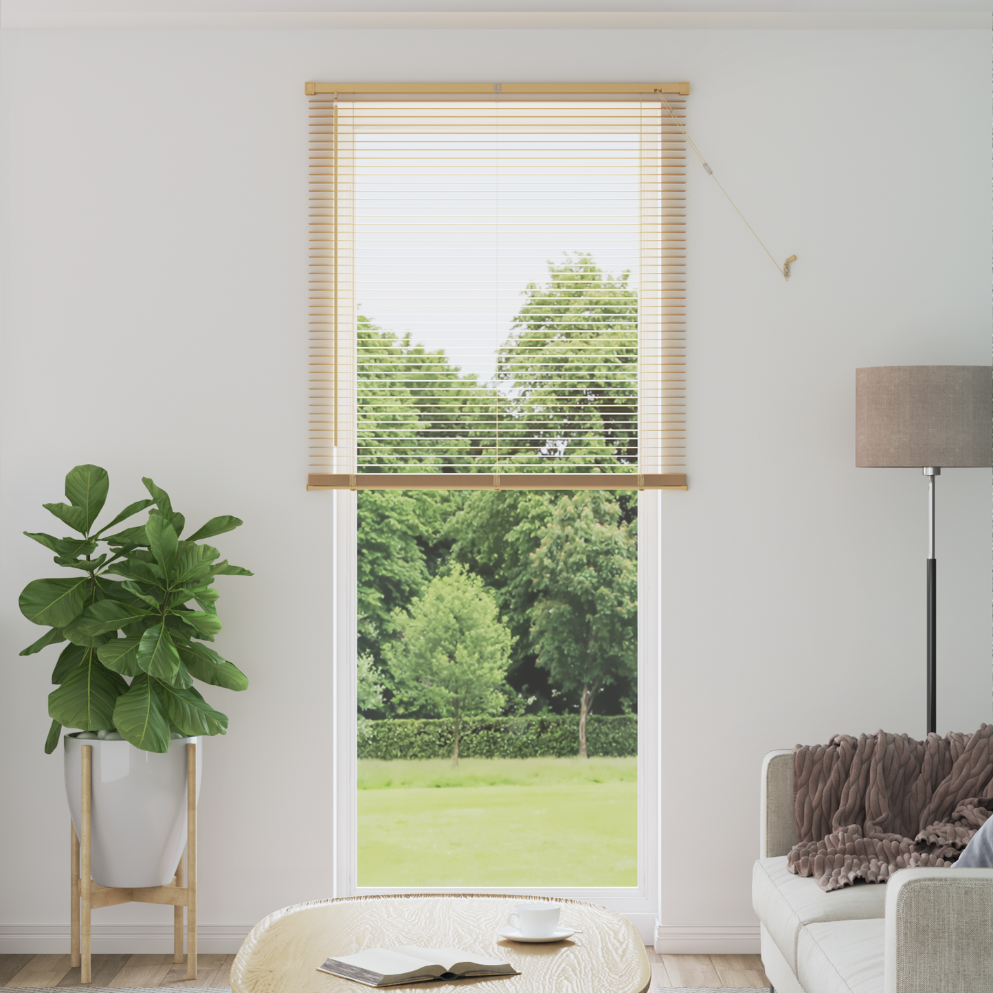 Zsaluzia Világos barna mintával 213 x 90 cm 25 mm PVC