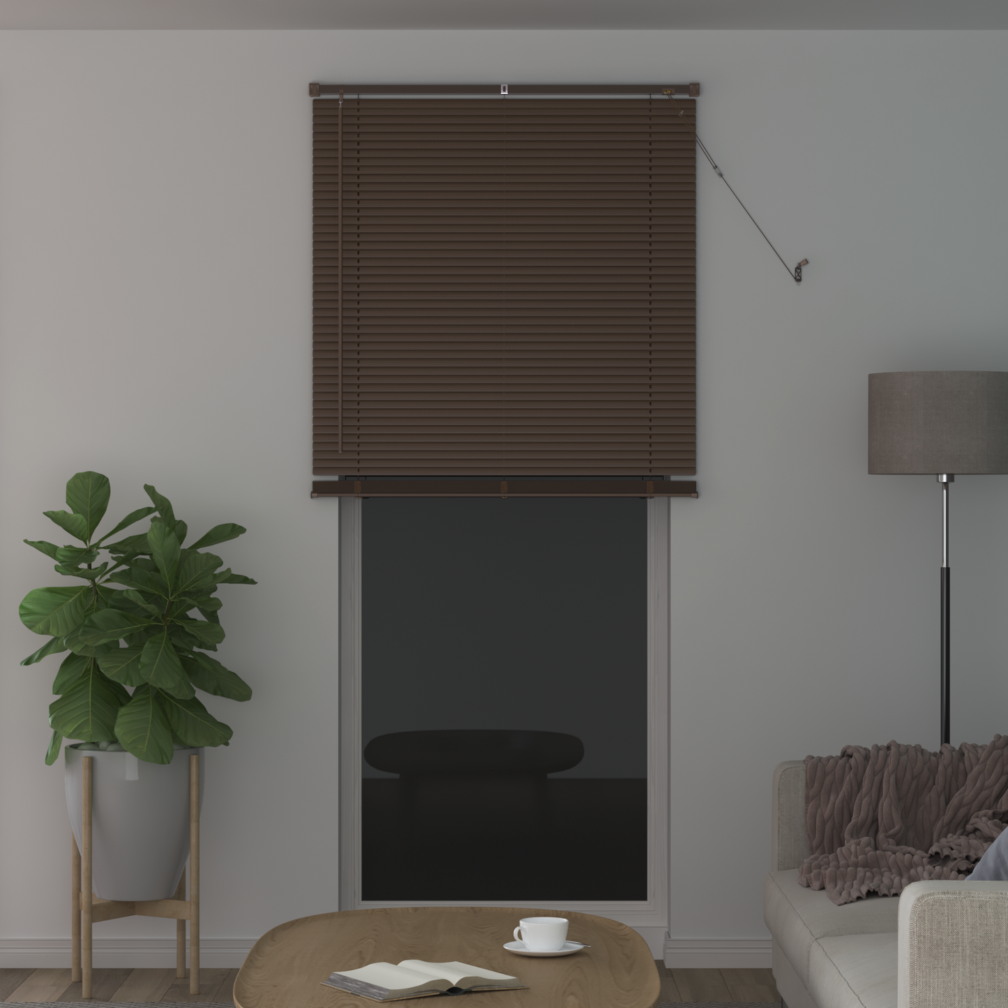 Zsaluzia Sötét barna mintával 213 x 80 cm 25 mm PVC
