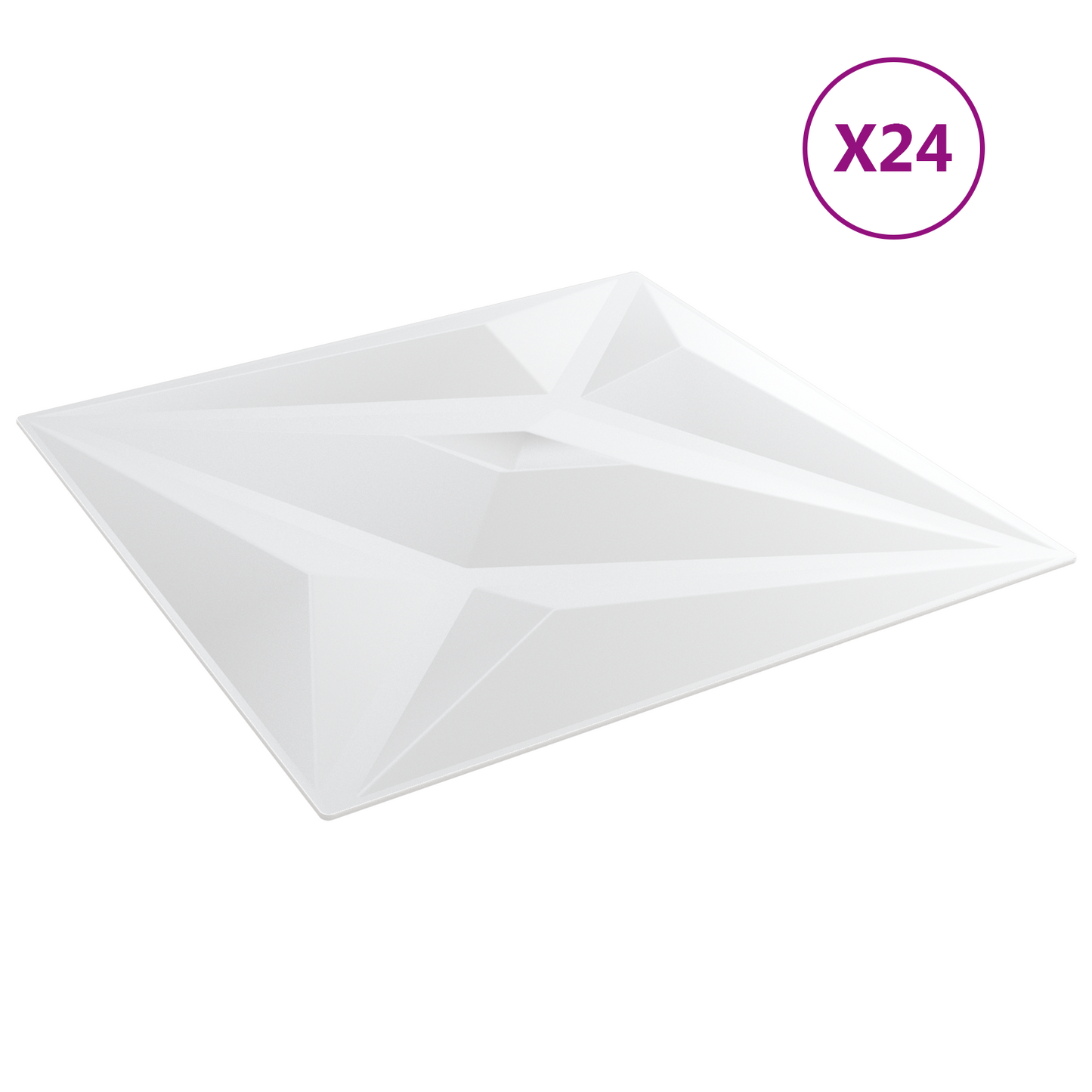 Fali panelek Csillag 24 pcs Fehér Csillag 50 x 50 cm XPS Hab