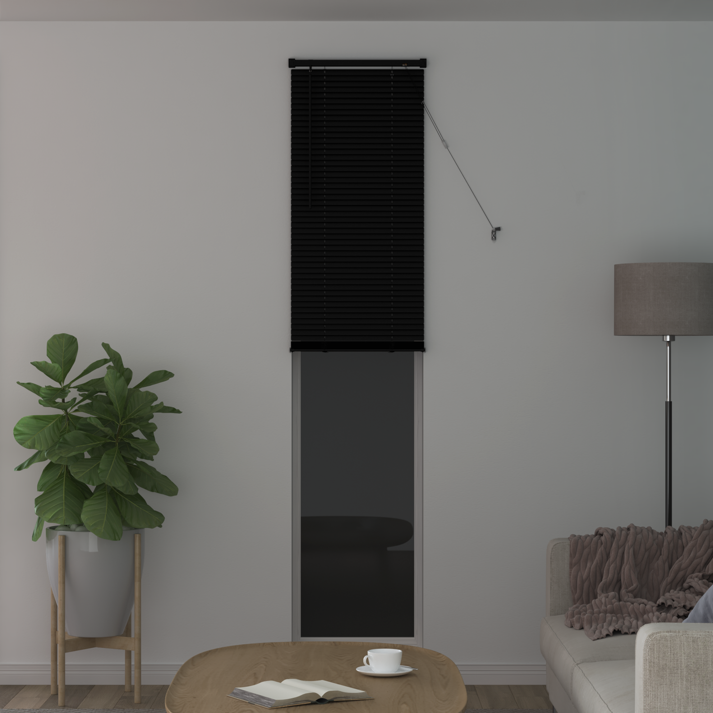Zsaluzia Fekete 213 x 40 cm 25 mm PVC