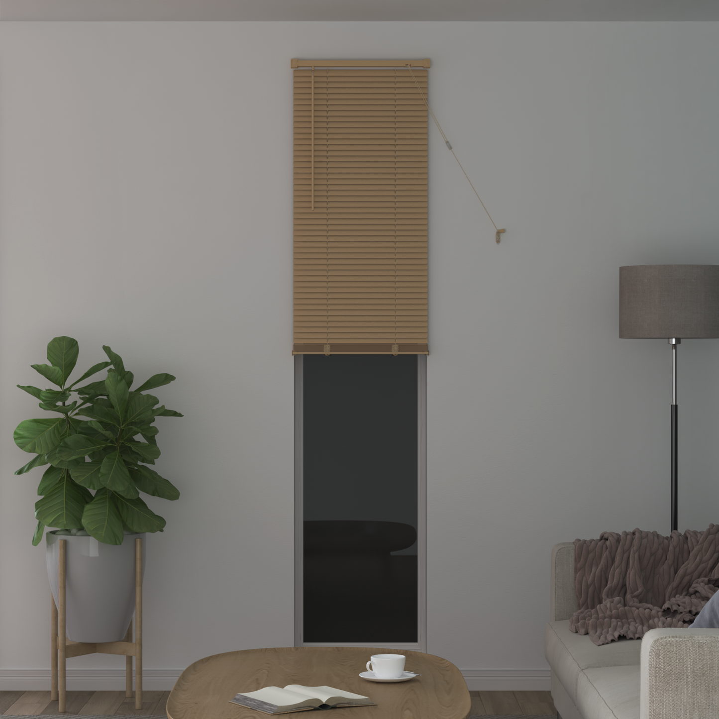 Zsaluzia Világos barna mintával 213 x 40 cm 25 mm PVC