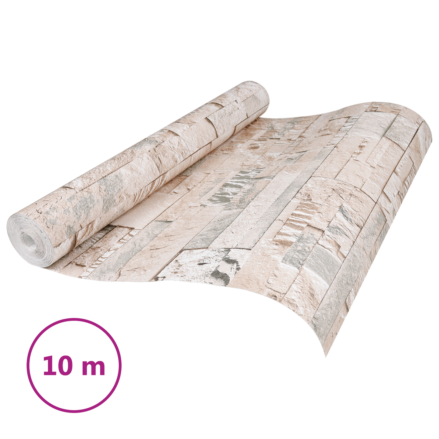 3D Kő Tapéta Bézs 10 x 0,53 m Nem Szőtt Szövet