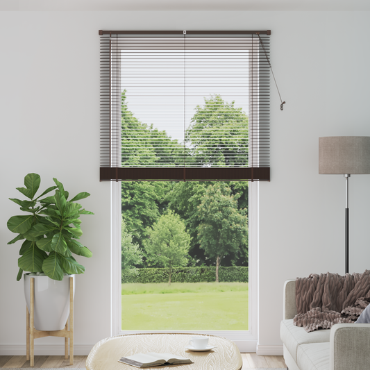 Zsaluzia Sötét barna mintával 213 x 120 cm 25 mm PVC