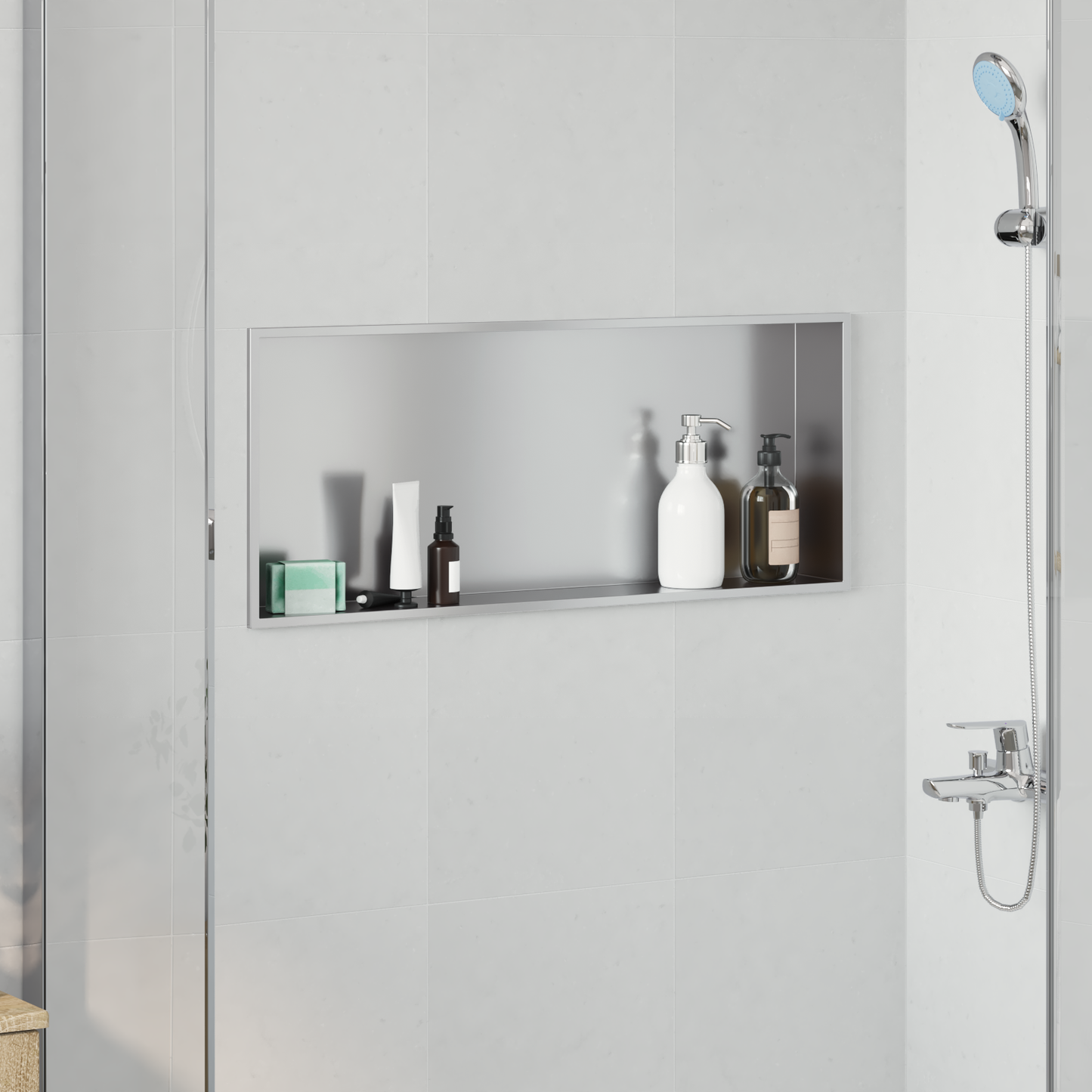 Zuhany Niche Ezüst 75 x 30 x 9,5 cm Rozsdamentes acél