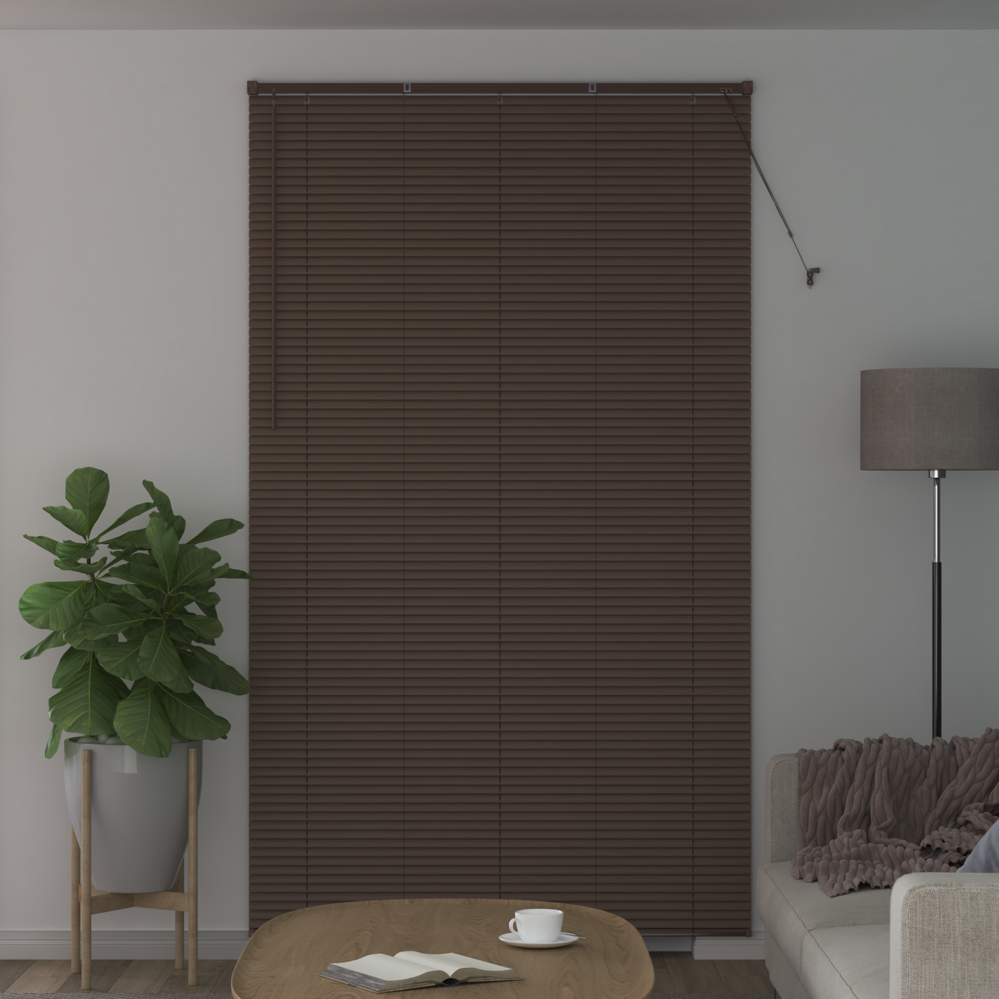 Zsaluzia Sötét barna mintával 213 x 150 cm 25 mm PVC
