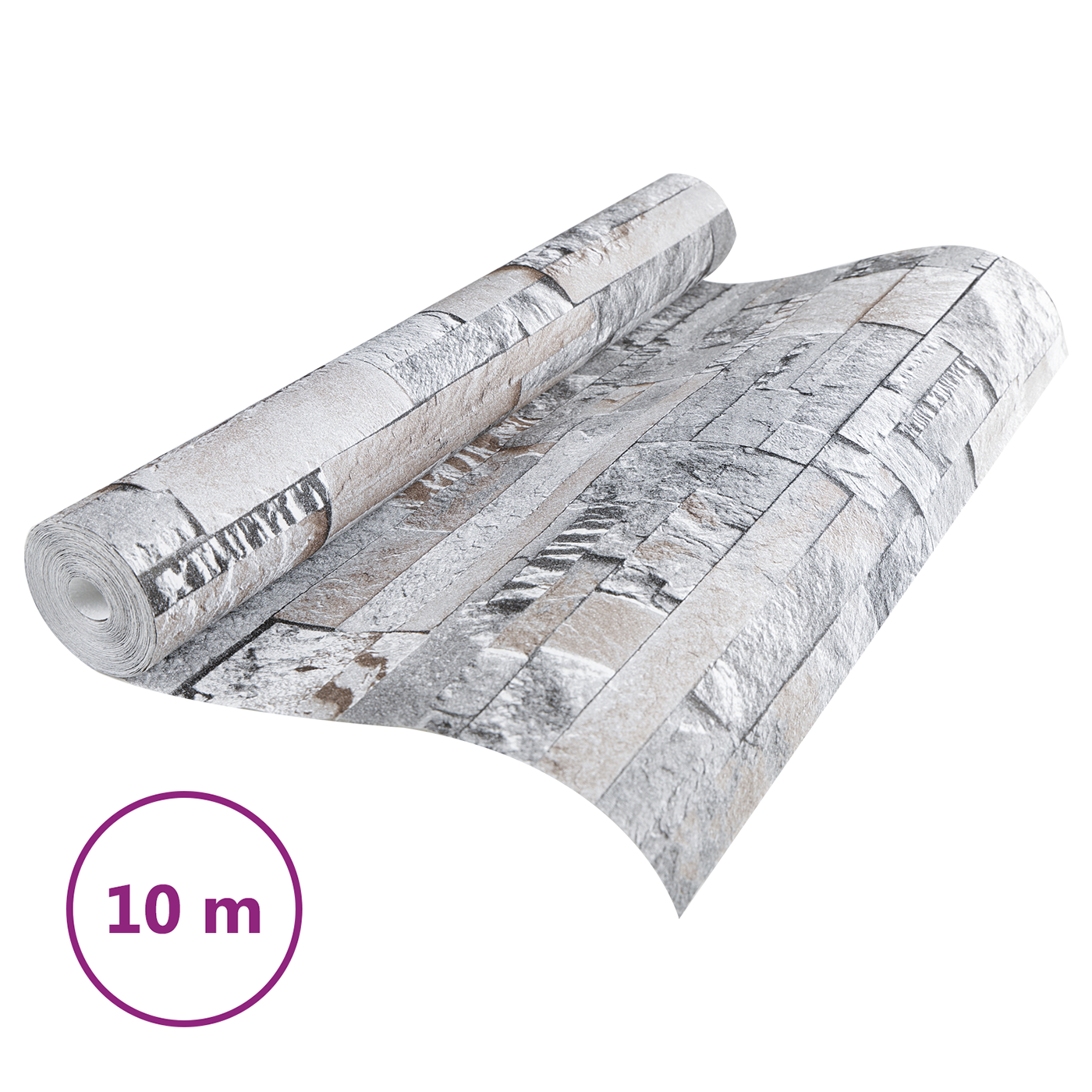 3D Kő Tapéta Szürke 10 x 0,53 m Nem Szőtt Szövet